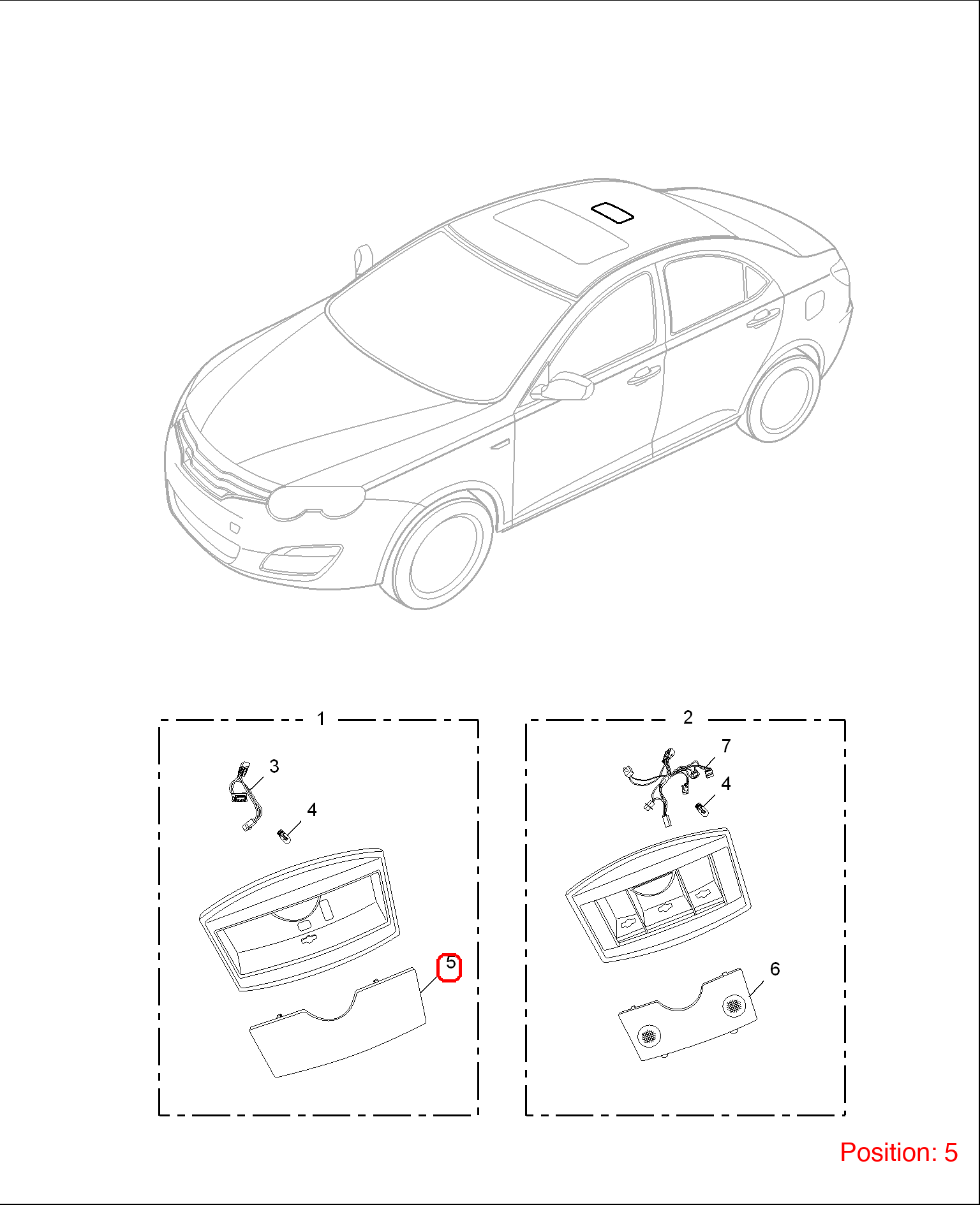 MG Reading light cover OEM 10004774 FOR MG6 MG550 10004774-MG_OEM