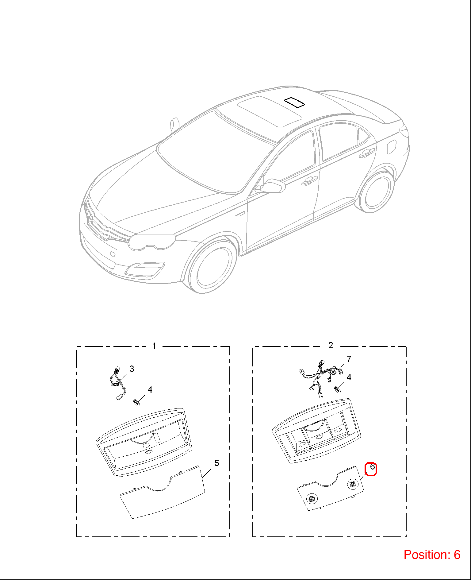 MG Reading light cover OEM 10004776 FOR MG6 MG550 10004776-MG_OEM