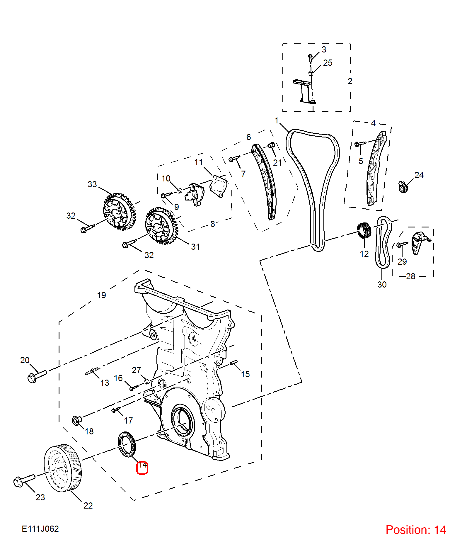 MG Crankshaft oil seal OEM 10008862 FOR MG RX5 MG5 MG6 10008862-MG_OEM