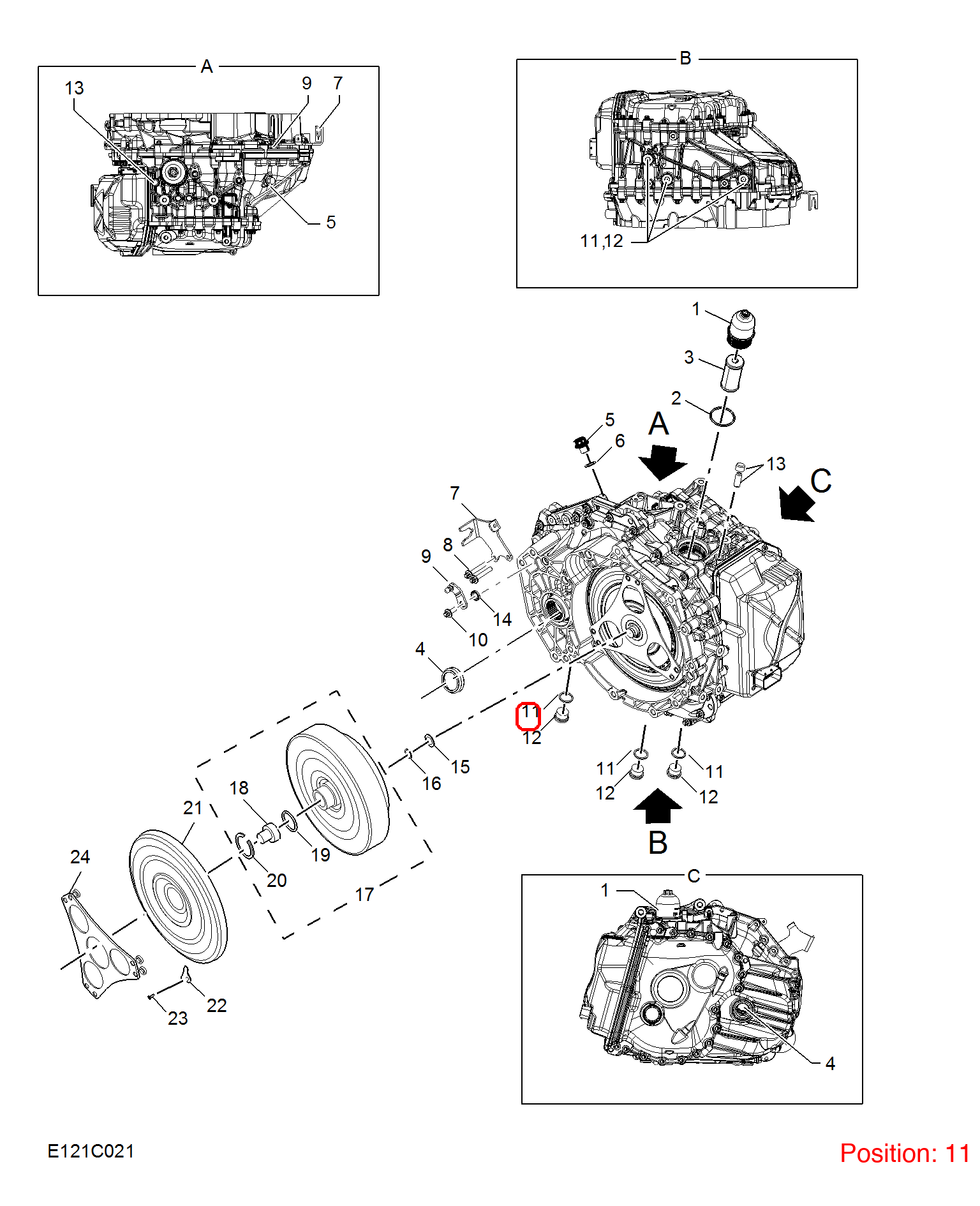 MG Transmission drain plug gasket OEM 10010250 FOR MG6 10010250-MG_OEM