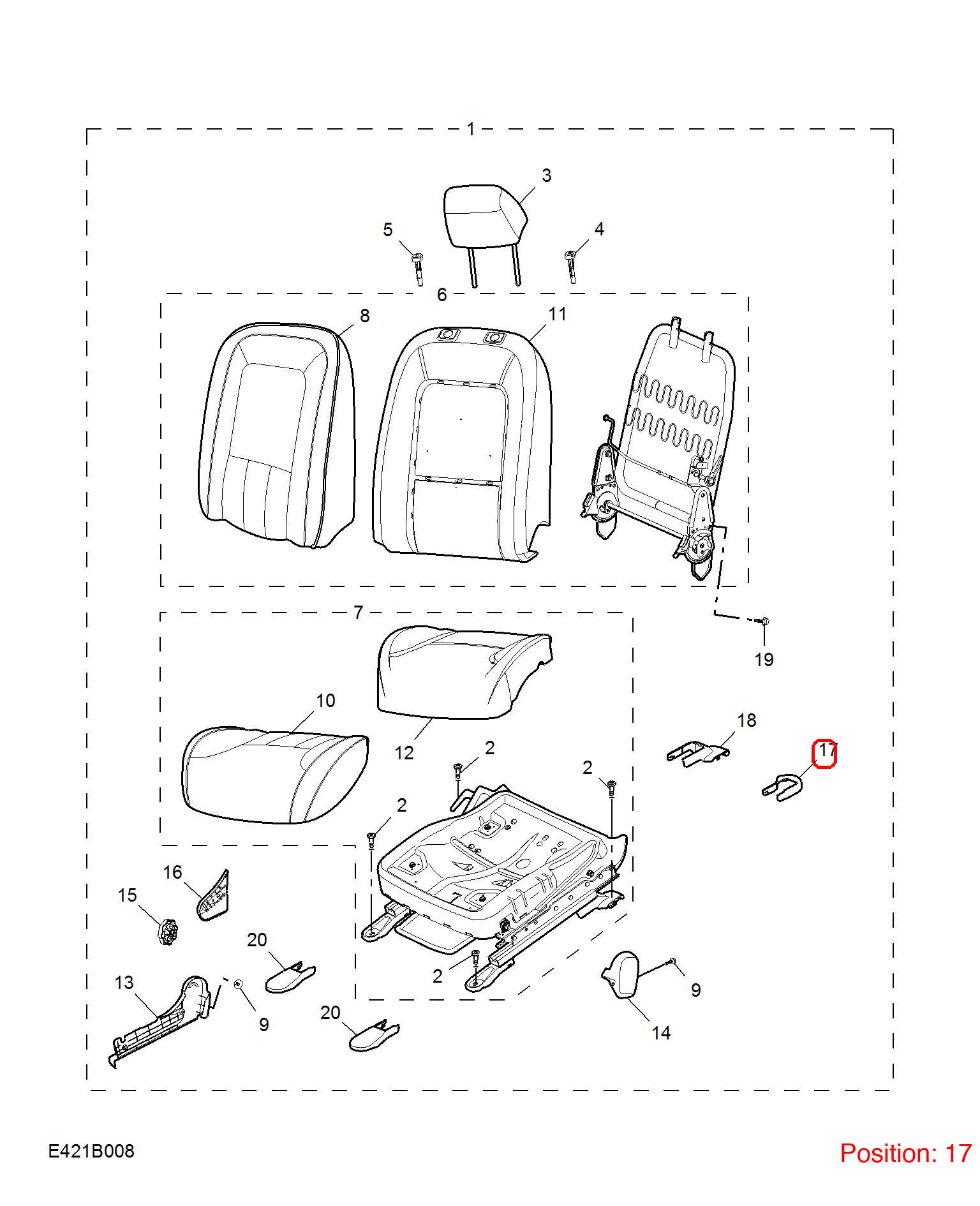 MG Trim cover OEM 10010764ESA FOR MG6 MG550 10010764ESA-MG_OEM