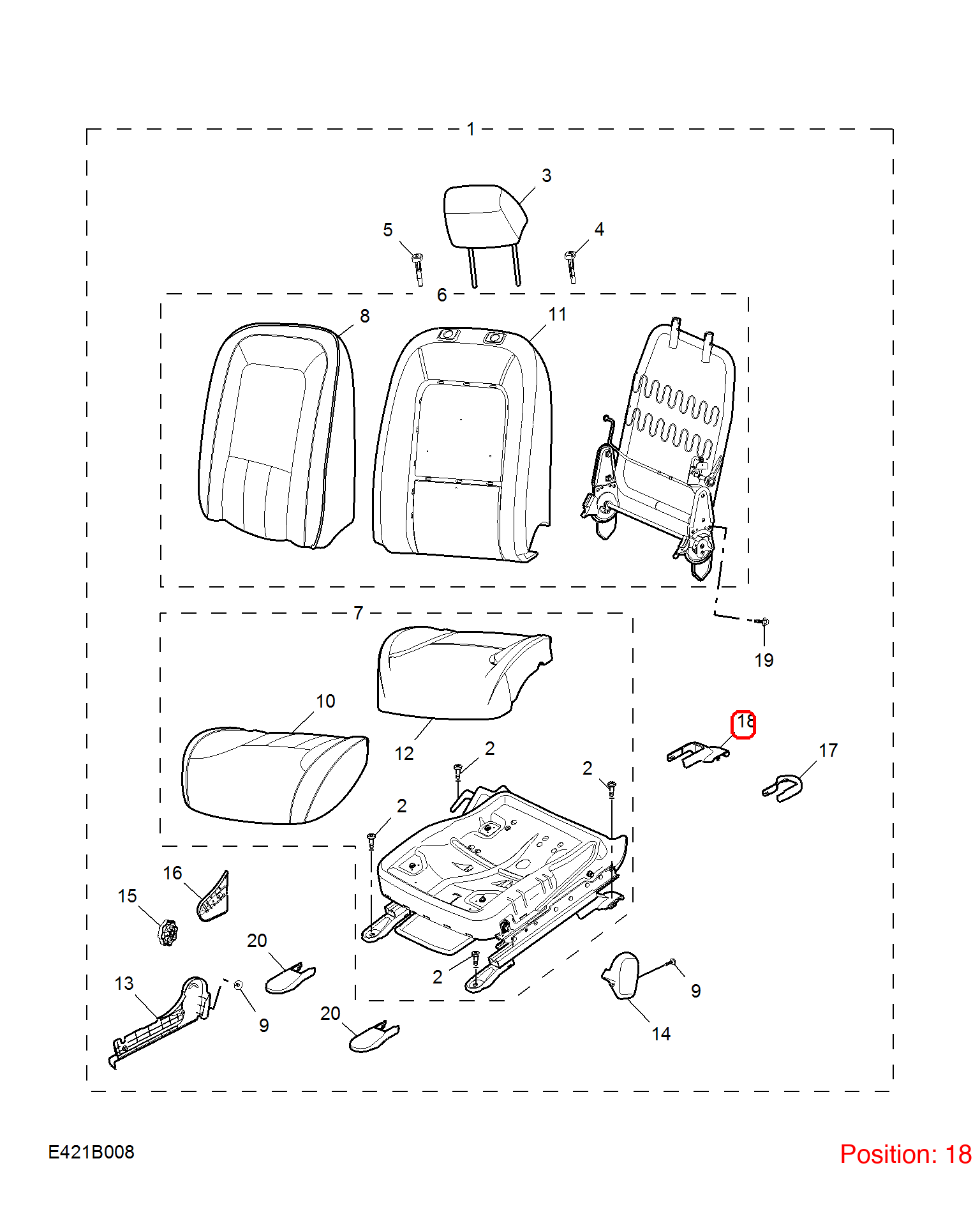 MG Trim cover OEM 10010765ESA FOR MG6 MG550 10010765ESA-MG_OEM