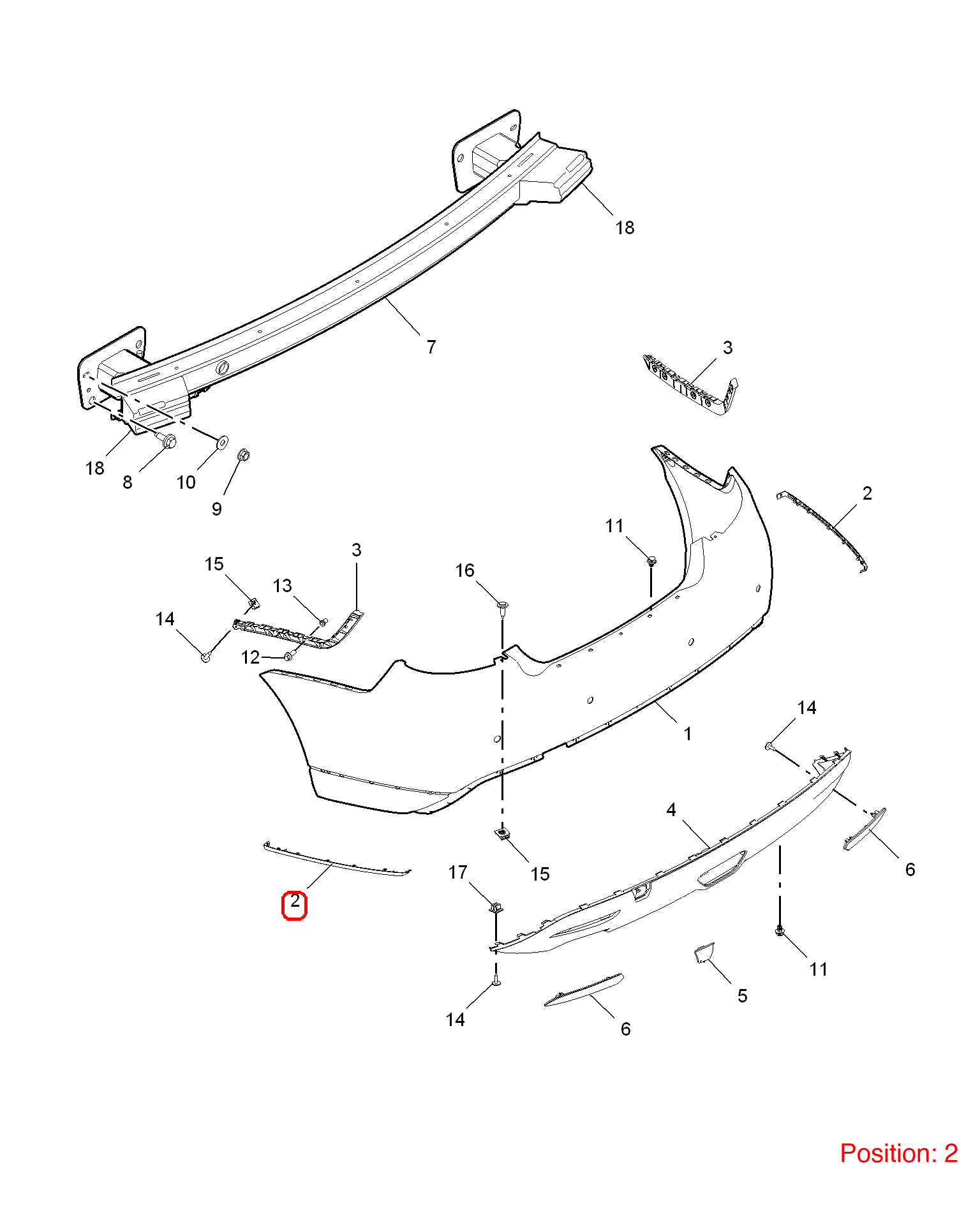 MG Bumper Trim OEM 10011612 FOR MG6 10011612-MG_OEM