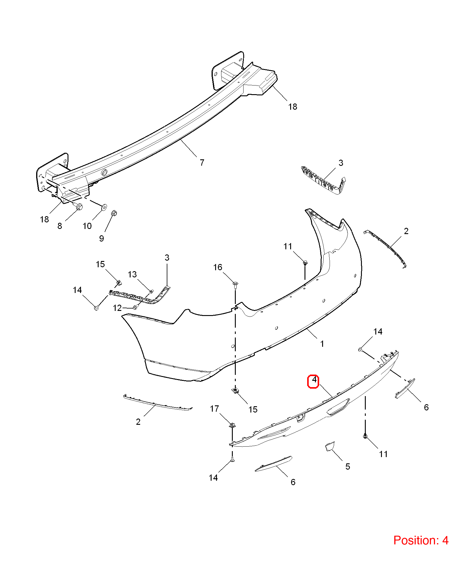 MG Bumper Diffuser OEM 10011614 FOR MG6 10011614-MG_OEM