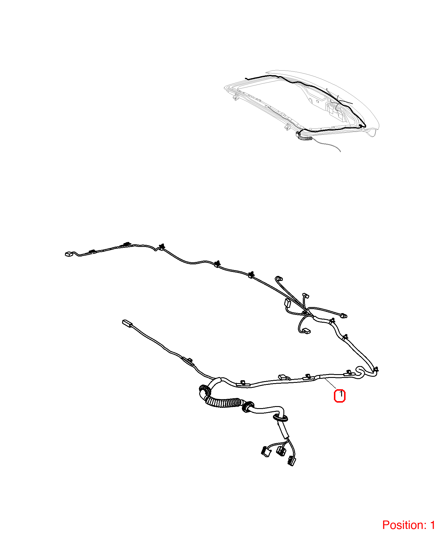 MG Tailgate wiring harness OEM 10011917 FOR MG6 10011917-MG_OEM