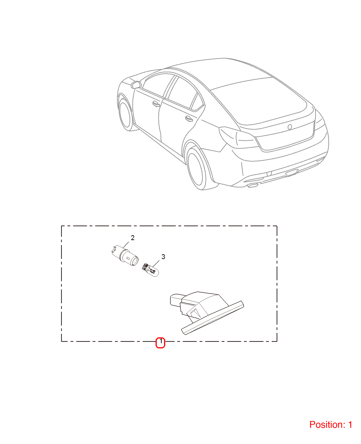 MG License plate light OEM 10012107 FOR MG6 MG MG5 10012107-MG_OEM