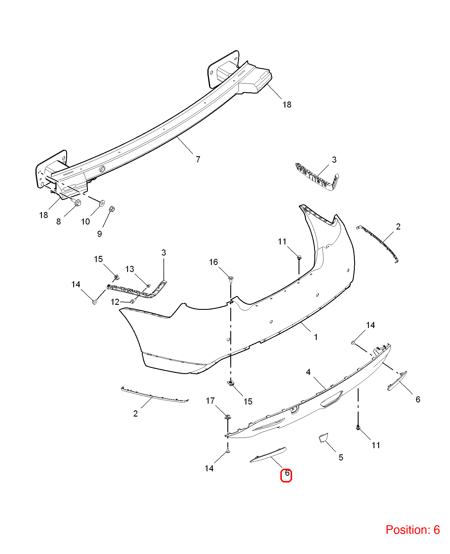 MG Bumper reflectors OEM 10012167 FOR MG6 10012167-MG_OEM