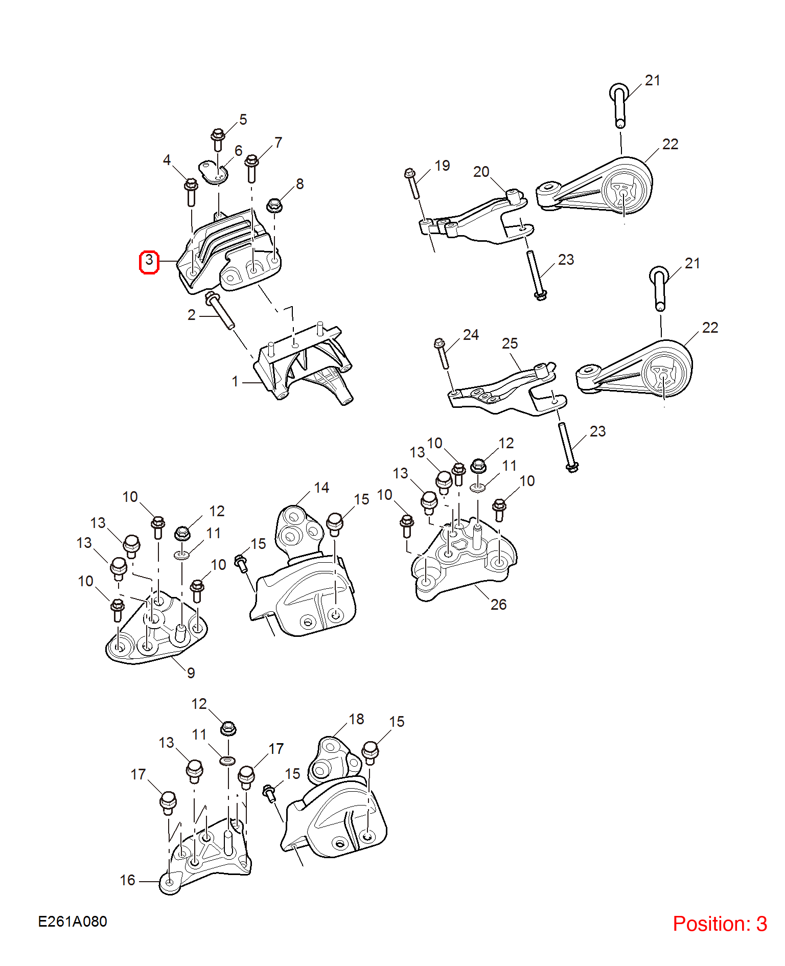 MG Engine mount OEM 10012310 FOR MG 10012310-MG_OEM
