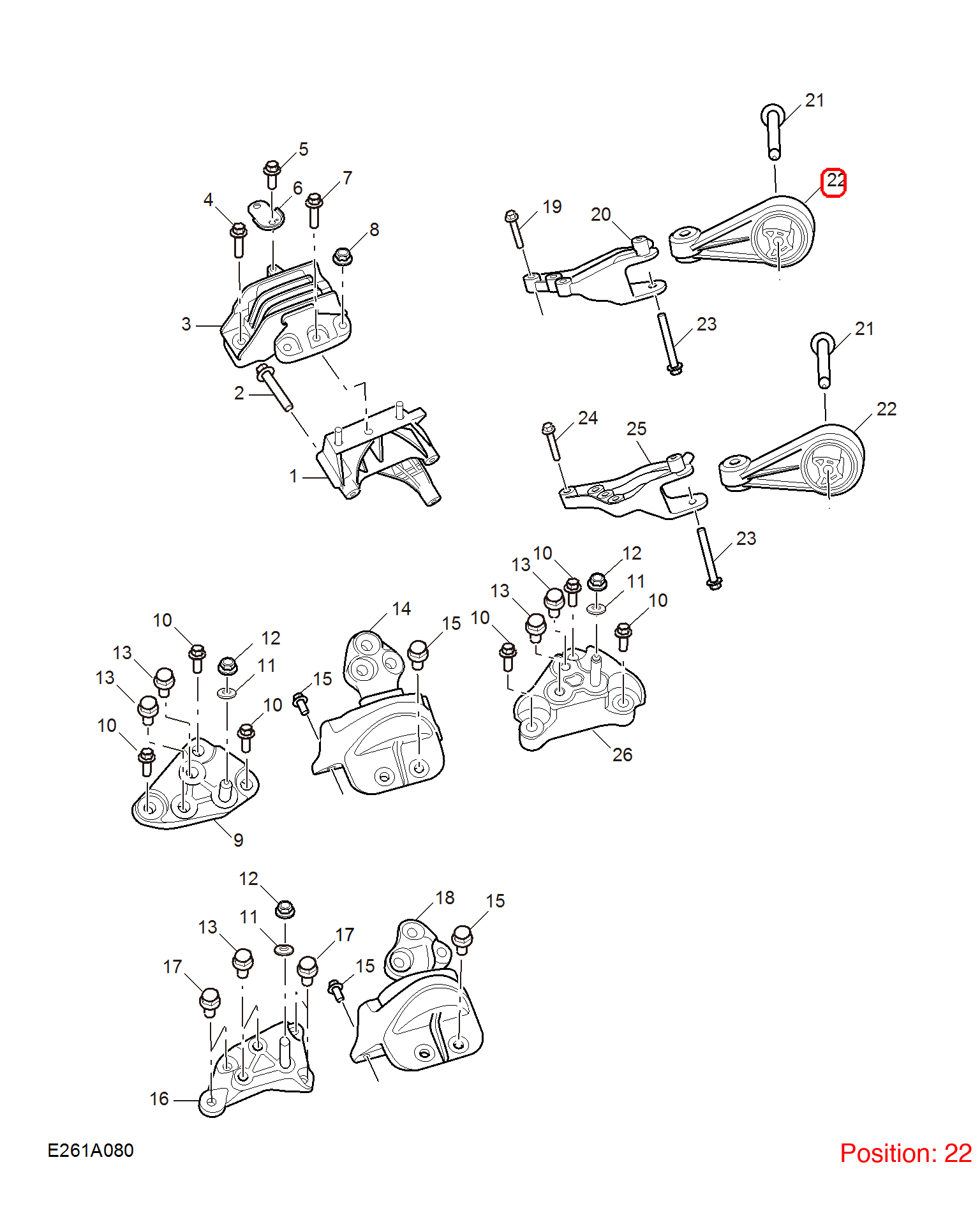 MG Engine mount OEM 10012324 FOR MG 10012324-MG_OEM