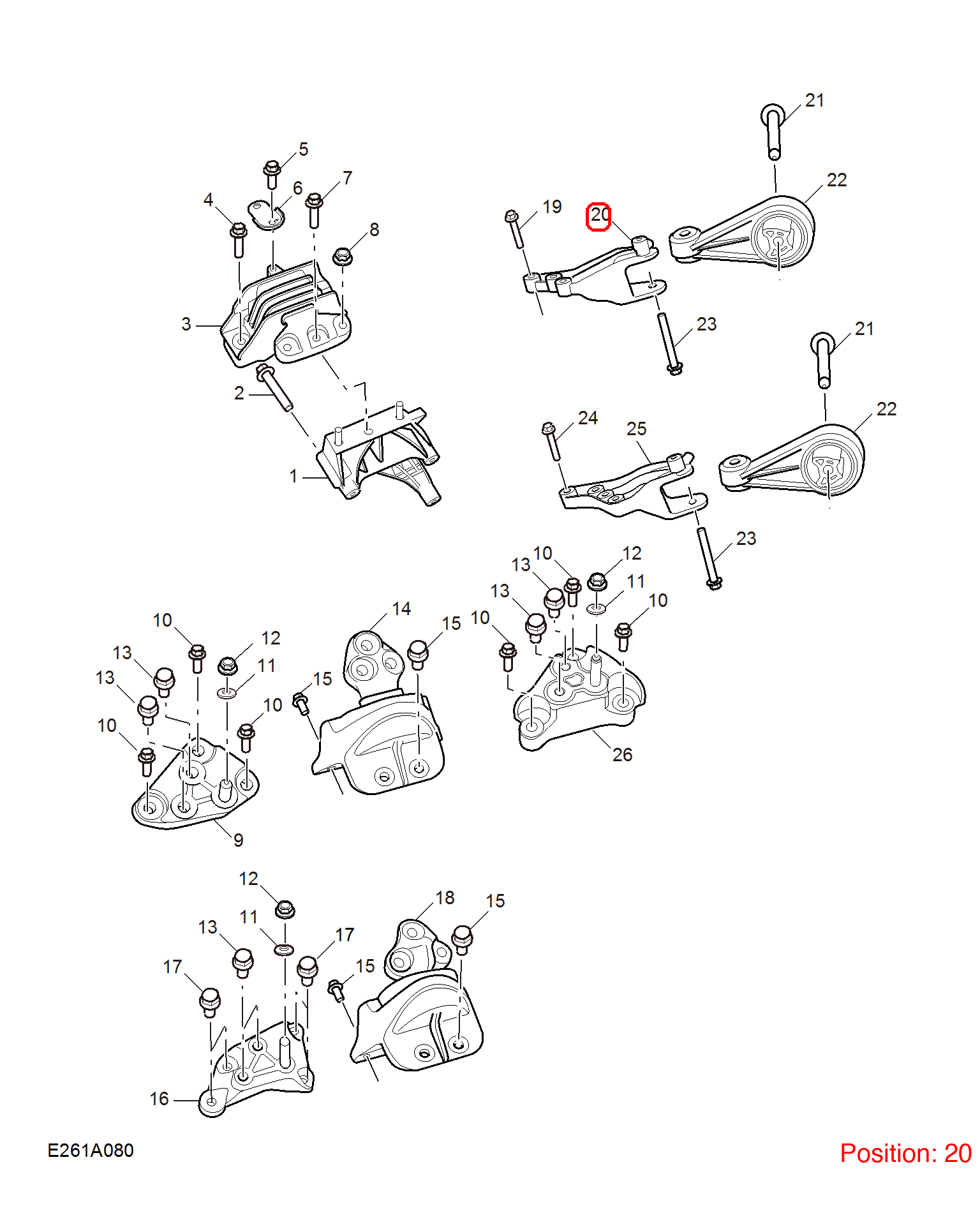 MG Engine mount bracket OEM 10012333 FOR MG 10012333-MG_OEM