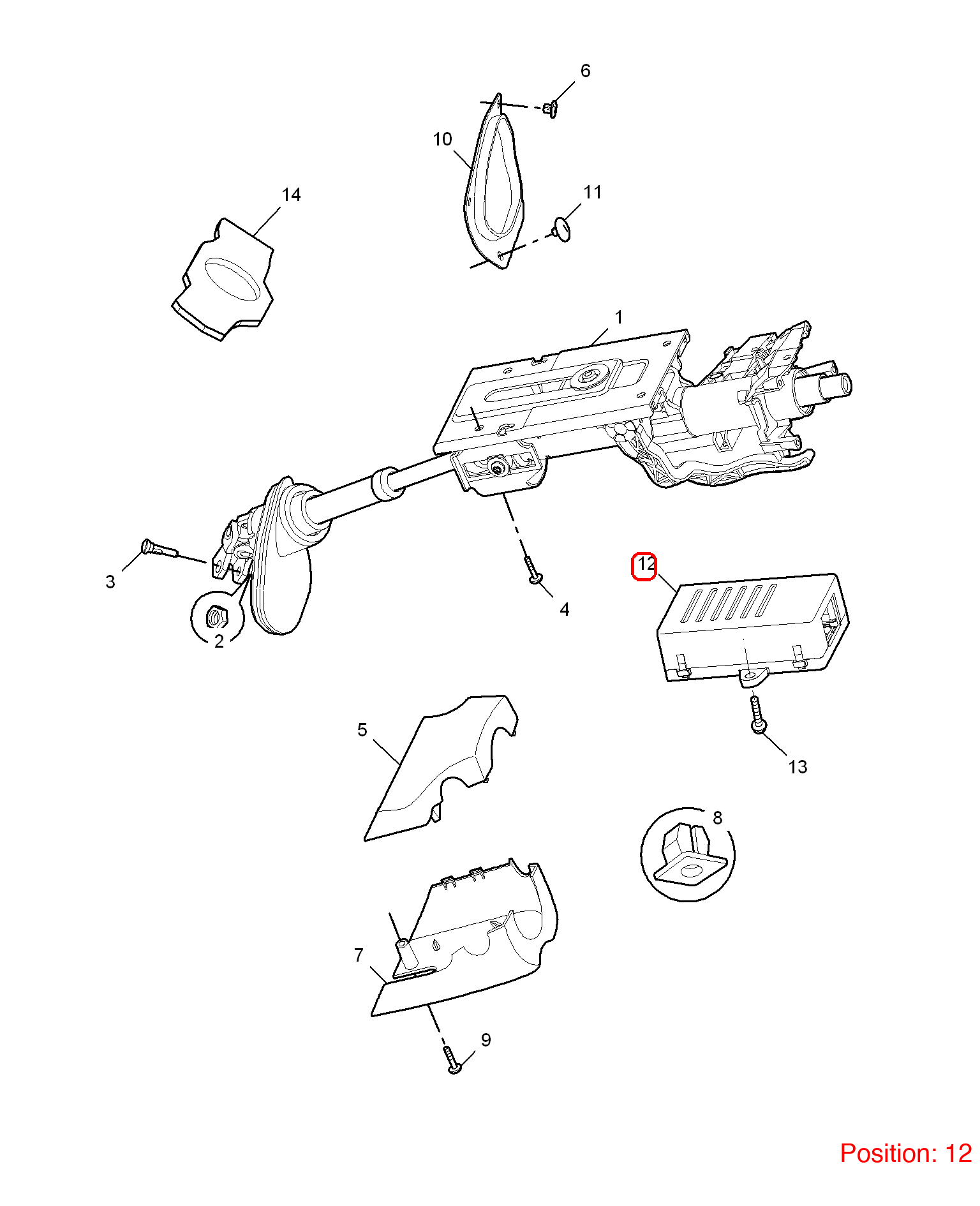 MG Steering column computer OEM 10013423 FOR MG6 MG550 10013423-MG_OEM