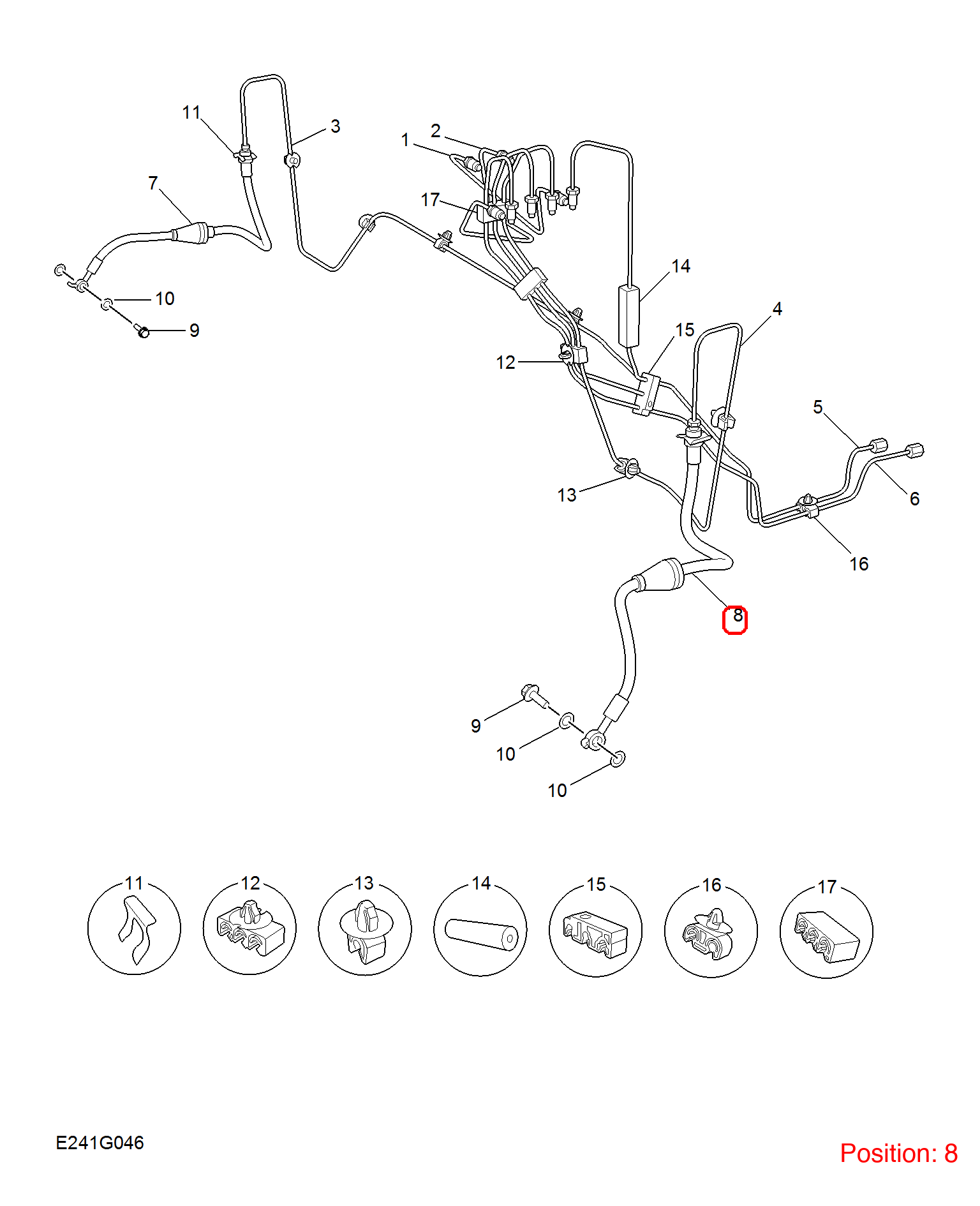 MG Brake hose OEM 10015657 FOR MG 10015657-MG_OEM