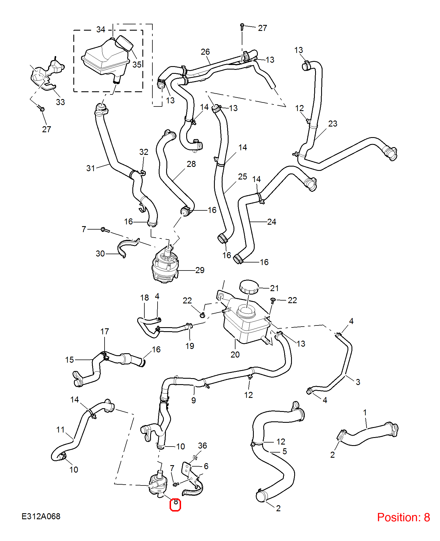 MG Auxiliary water pump OEM 10019770 FOR MG RX5 10019770-MG_OEM