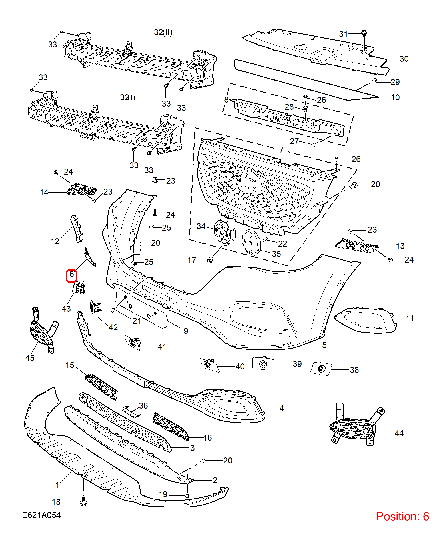 MG Towing Eye Cover OEM 10021154SPRP FOR MG 10021154SPRP-MG_OEM