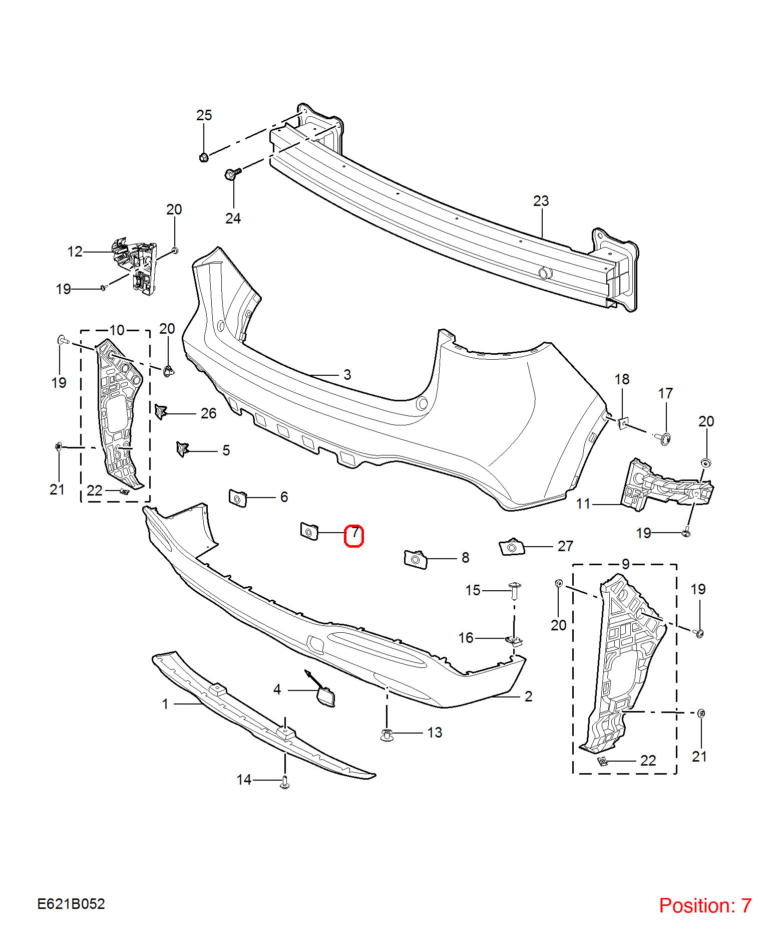 MG Reverse radar bracket OEM 10021191 FOR MG 10021191-MG_OEM