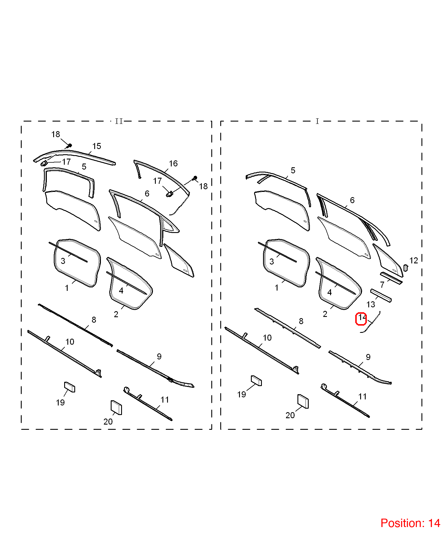 MG Door bottom molding OEM 10024587 FOR MG6 MG550 10024587-MG_OEM