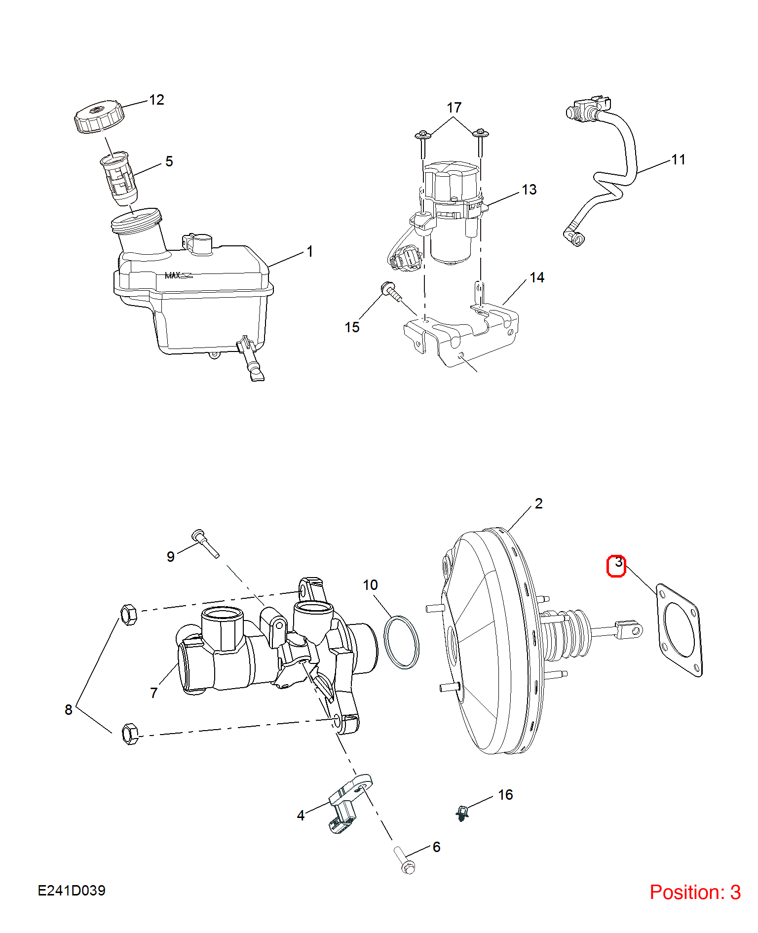 MG Brake booster gasket OEM 10024997 FOR MG3 MG 10024997-MG_OEM