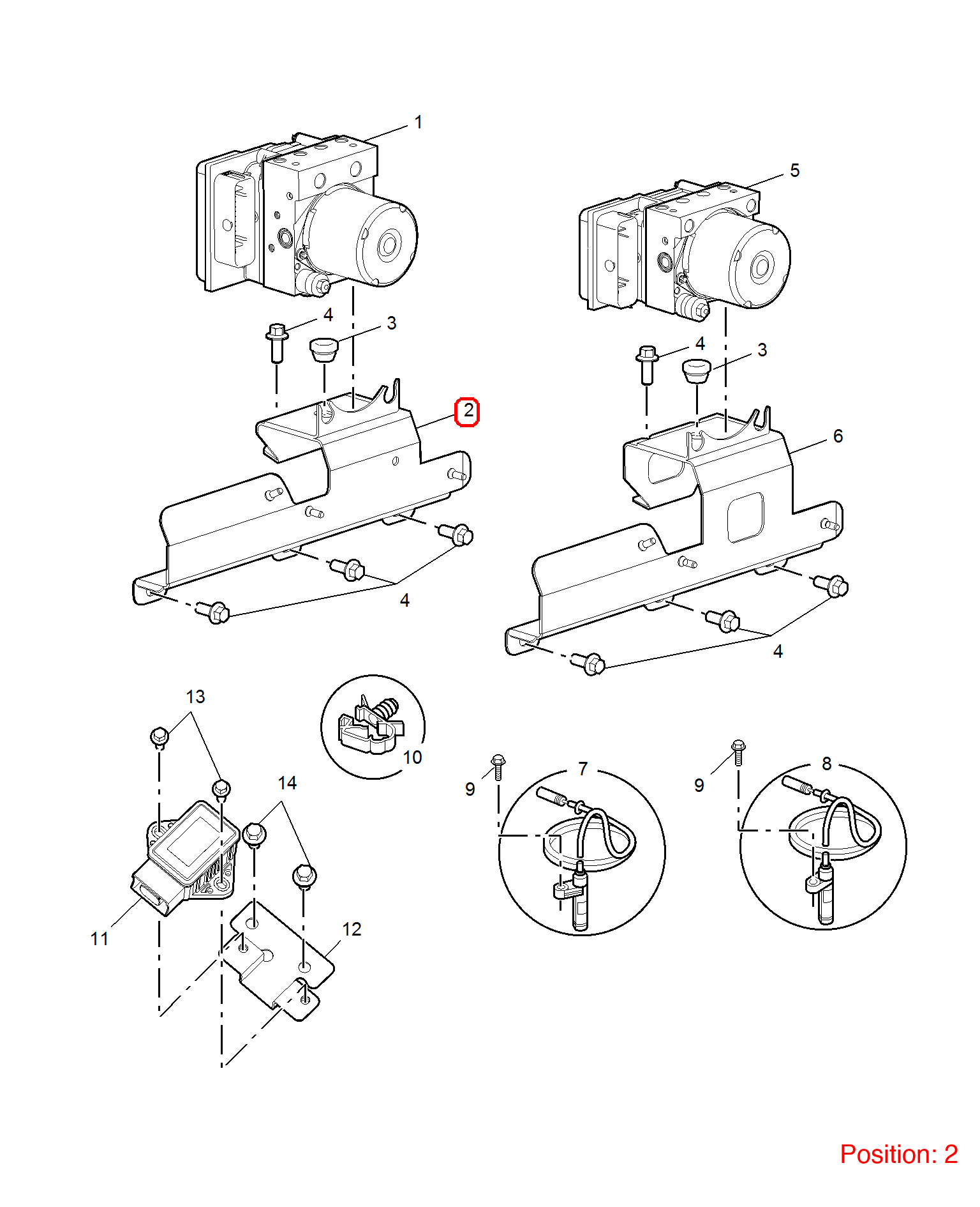 MG ABS pump bracket OEM 10025359 FOR MG6 MG550 10025359-MG_OEM