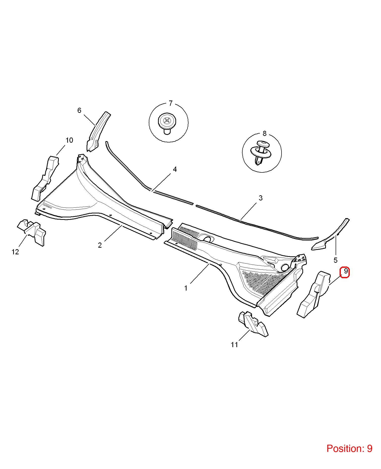 MG Rubber strip OEM 10025581 FOR MG350 10025581-MG_OEM