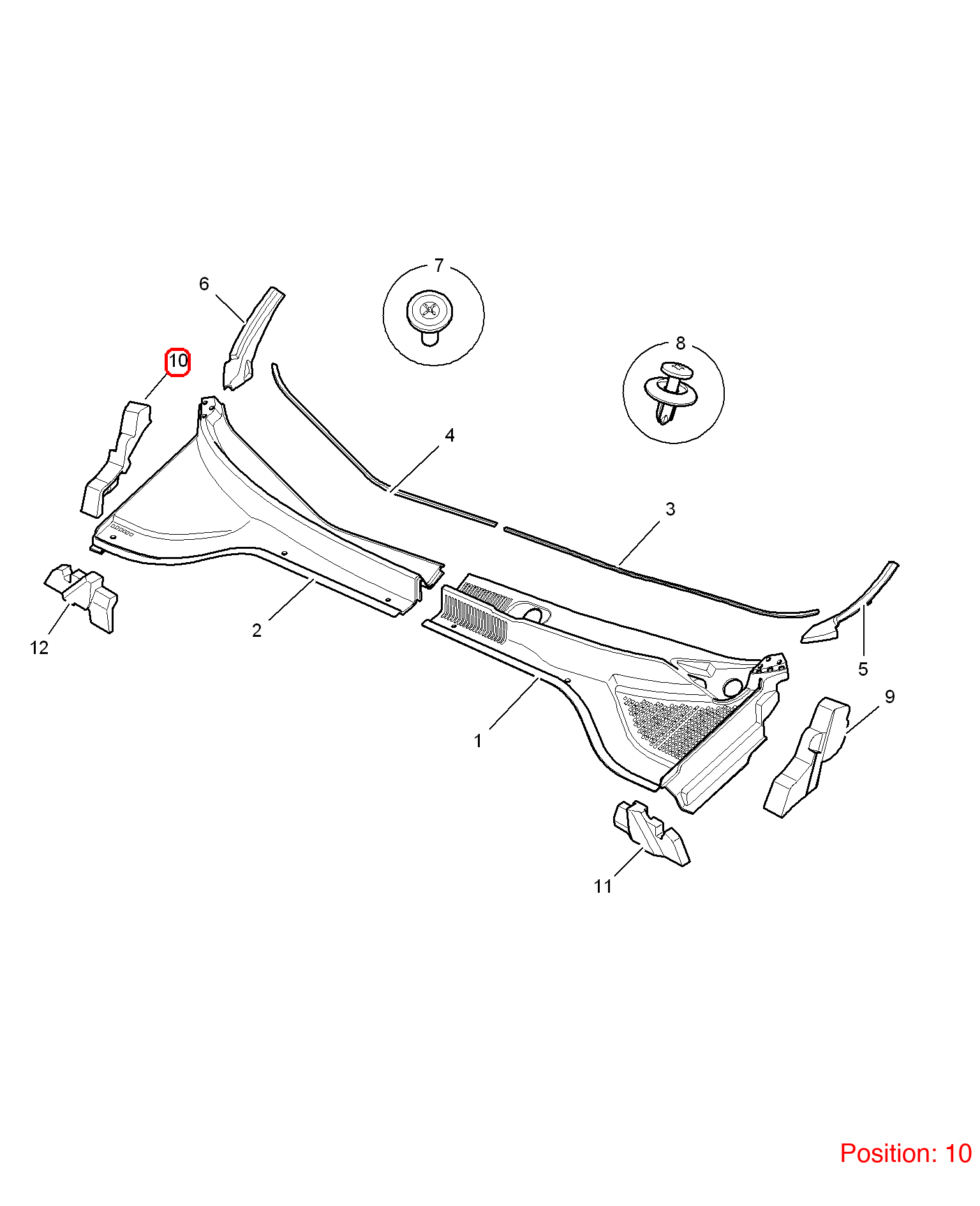 MG Rubber strip OEM 10025582 FOR MG350 10025582-MG_OEM