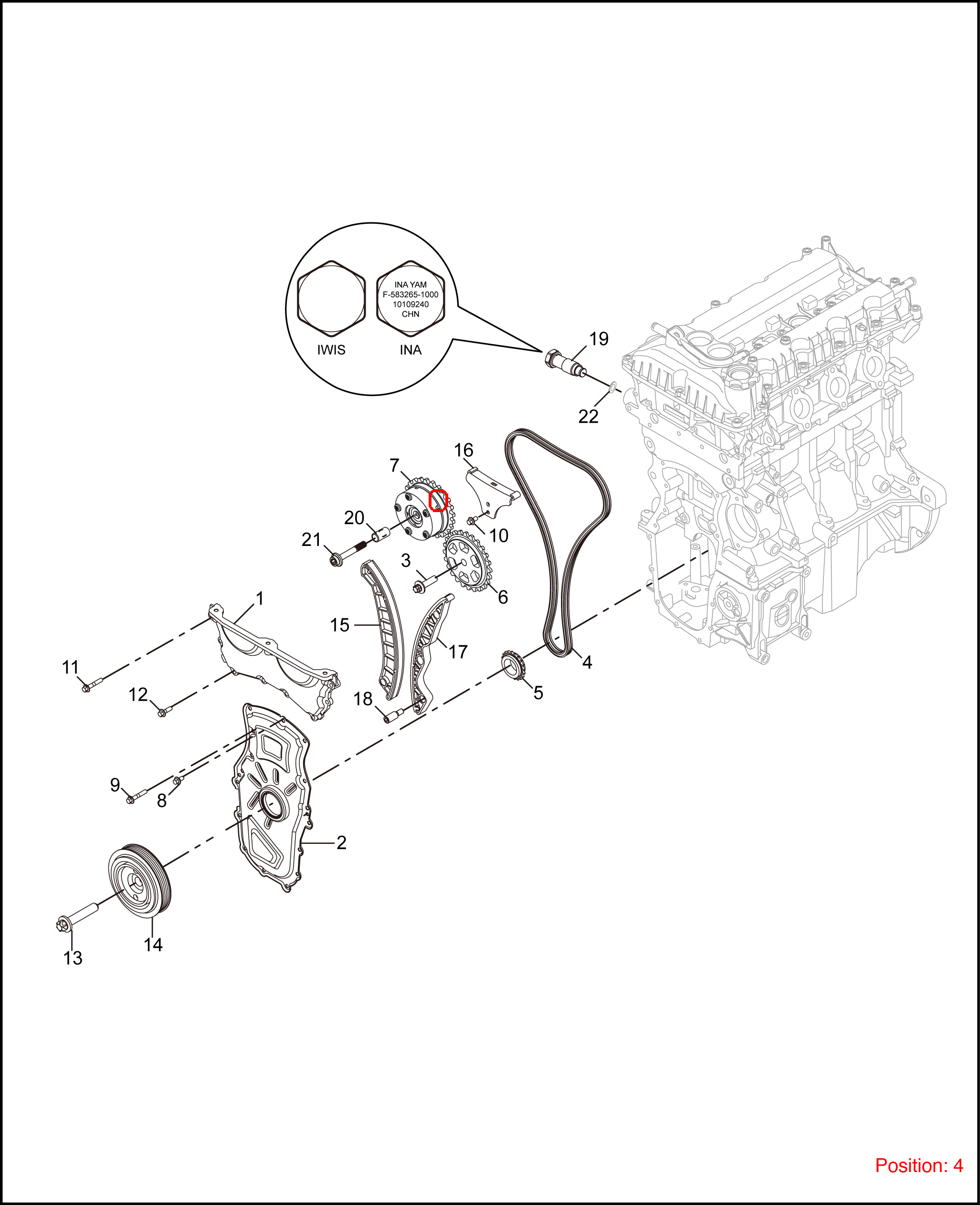 MG Timing chain OEM 10025619 FOR MG3 MG350 MG5 10025619-MG_OEM