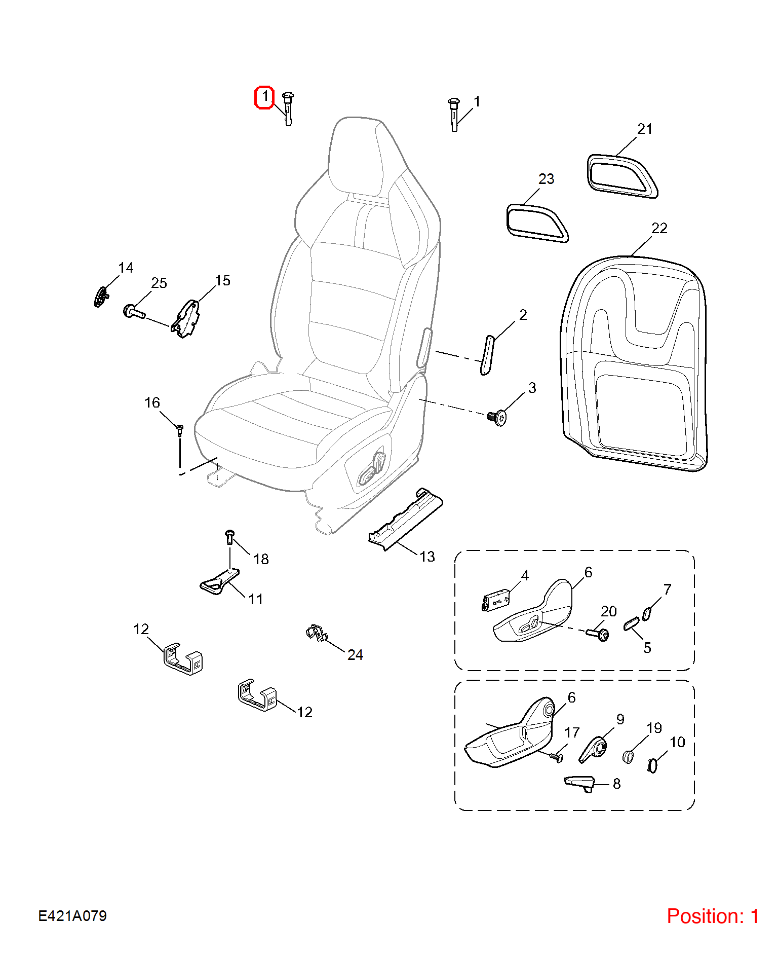 MG Seat headrest guide sleeve OEM 10027161EDB FOR MG 10027161EDB-MG_OEM