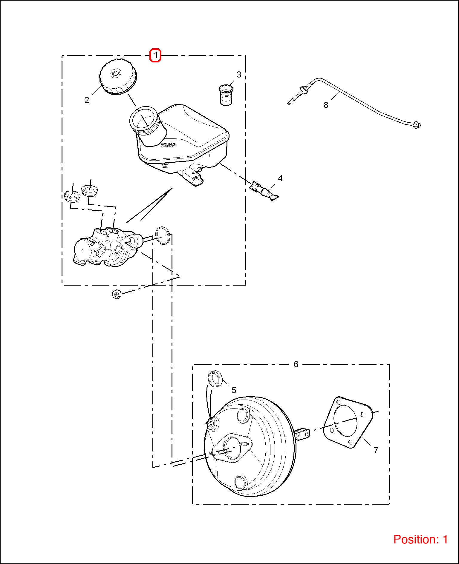 MG Brake master cylinder OEM 10027666 FOR MG6 MG550 10027666-MG_OEM