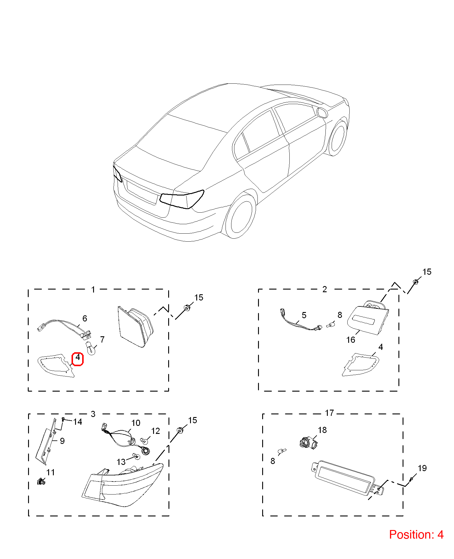 MG Rear taillight gasket OEM 10029525 FOR MG350 10029525-MG_OEM