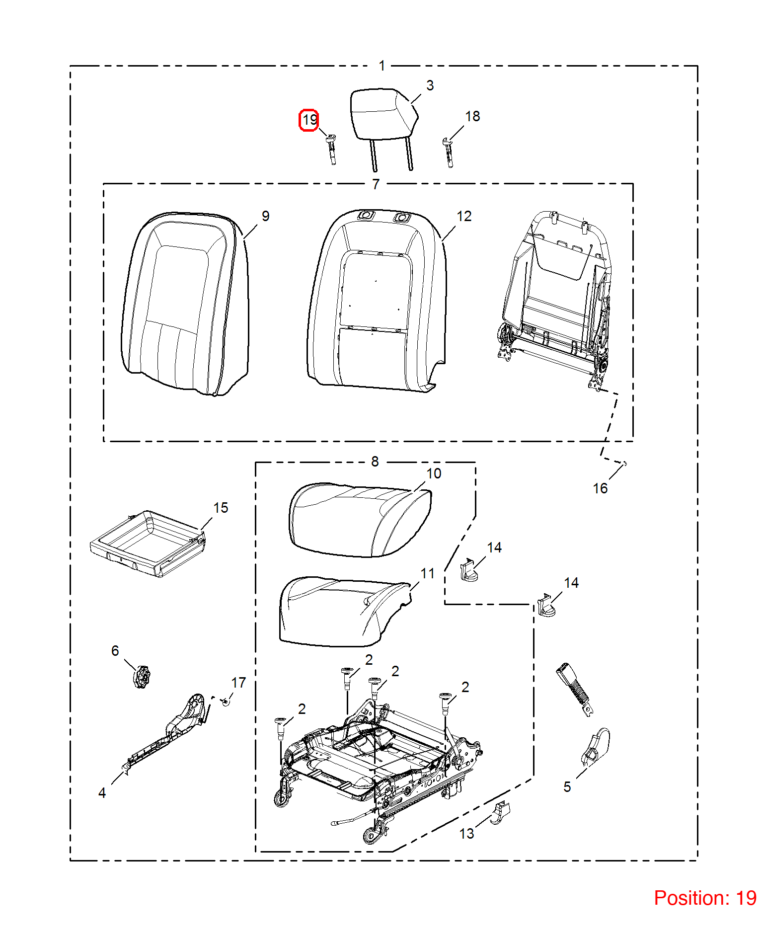MG Seat headrest guide sleeve OEM 10030929ESA FOR MG350 10030929ESA-MG_OEM