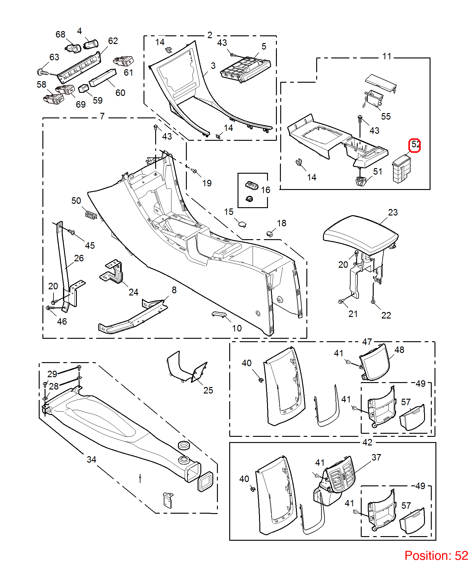 MG Drink holder OEM 10031550ASA10 FOR MG6 10031550ASA10-MG_OEM