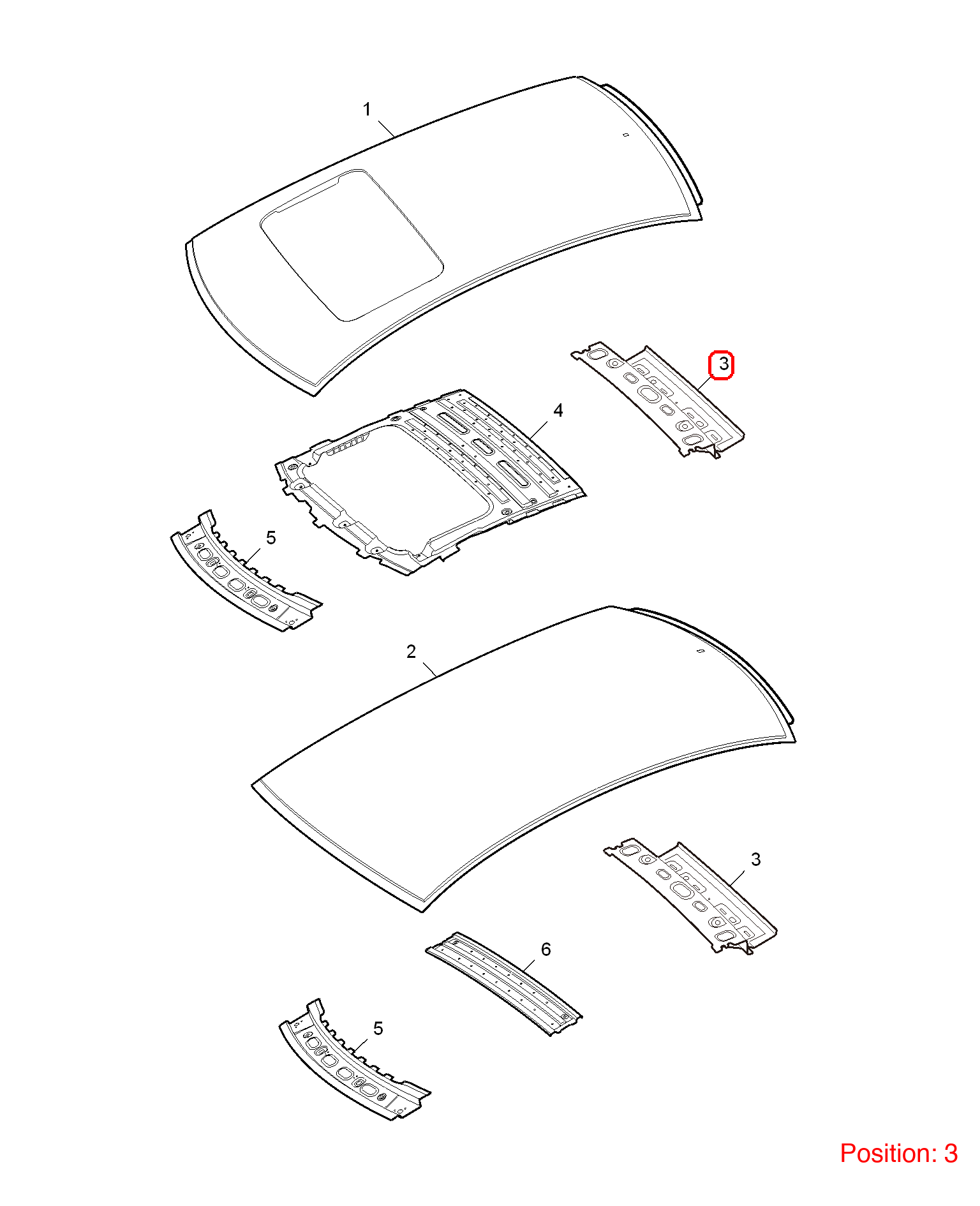MG Roof beam OEM 10034059 FOR MG6 10034059-MG_OEM