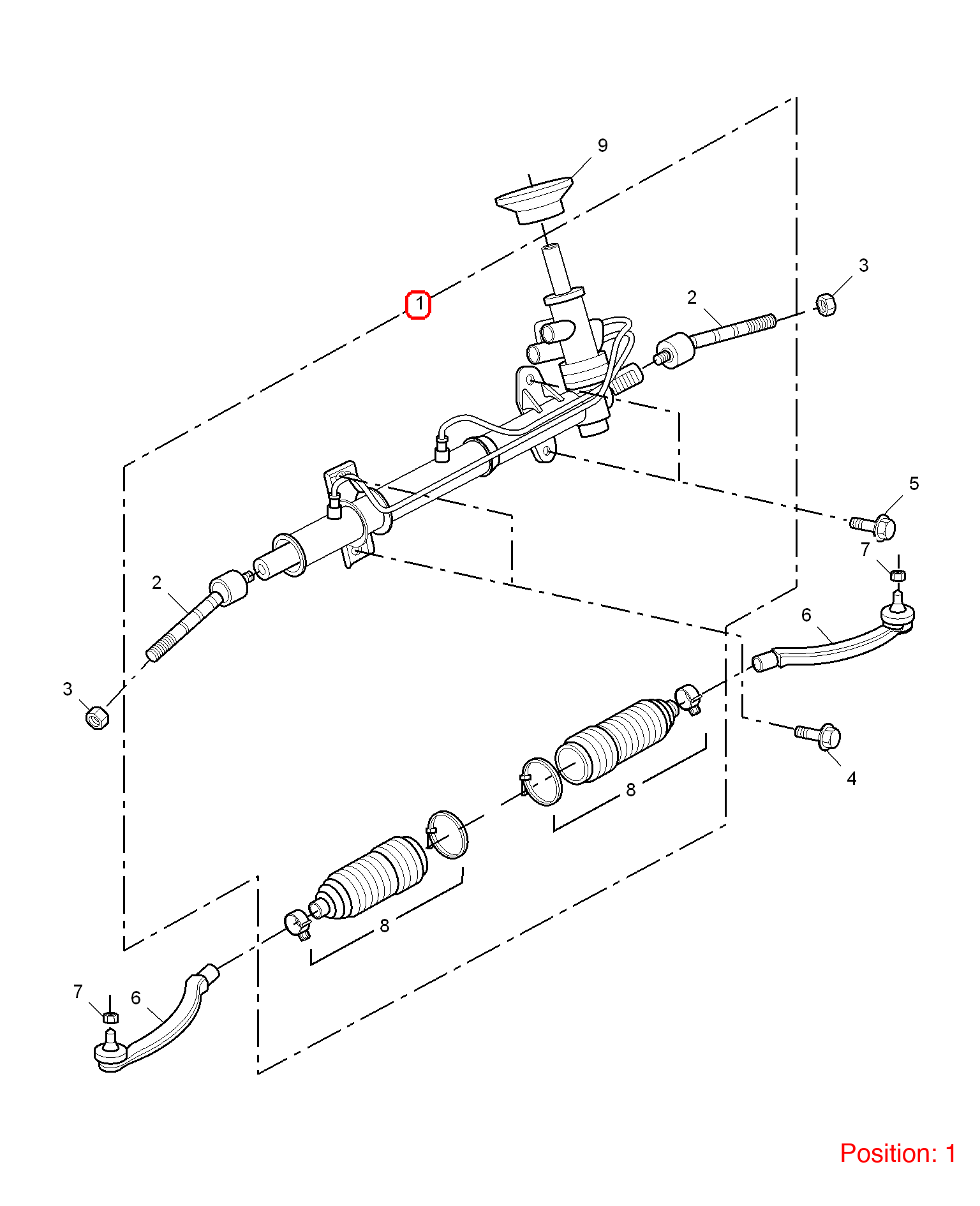 MG Steering gear OEM 10035577 FOR MG6 MG550 10035577-MG_OEM