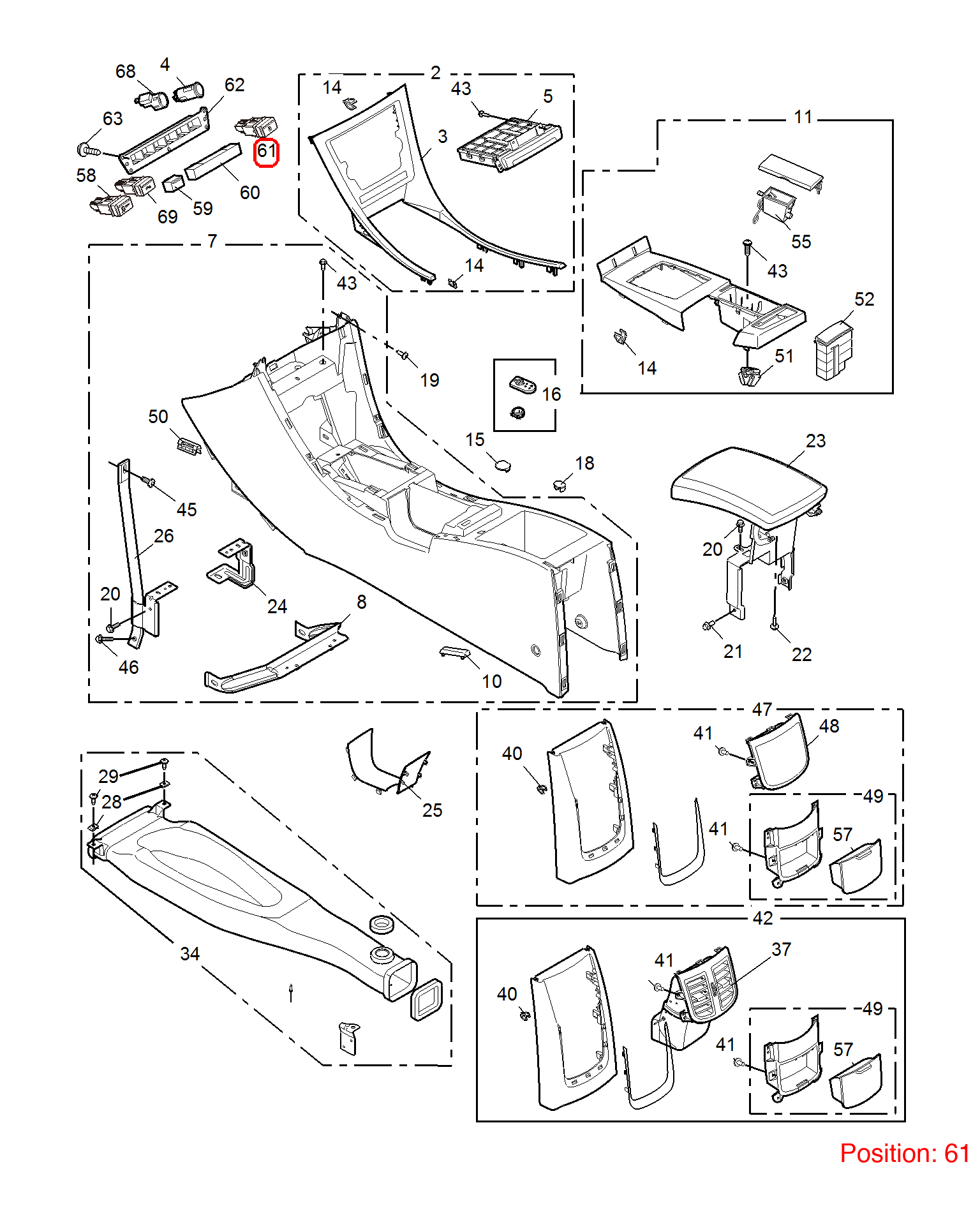 MG Central lock switch OEM 10035743 10035743-MG_OEM