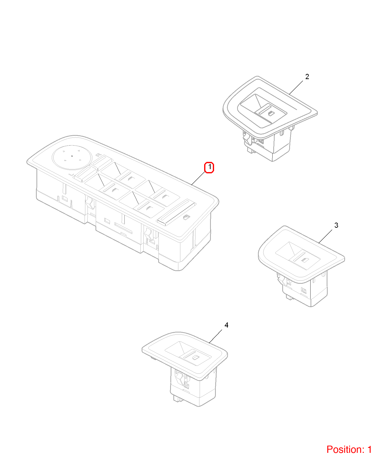 MG Power Window Control Switch OEM 10035748 FOR MG6 MG550 10035748-MG_OEM