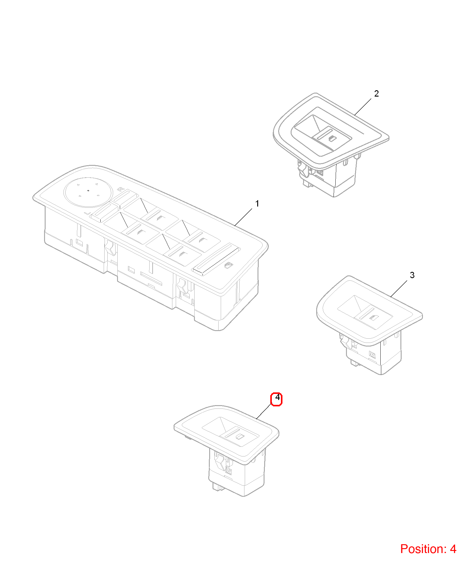 MG Power Window Control Switch OEM 10035750 FOR MG6 MG550 10035750-MG_OEM