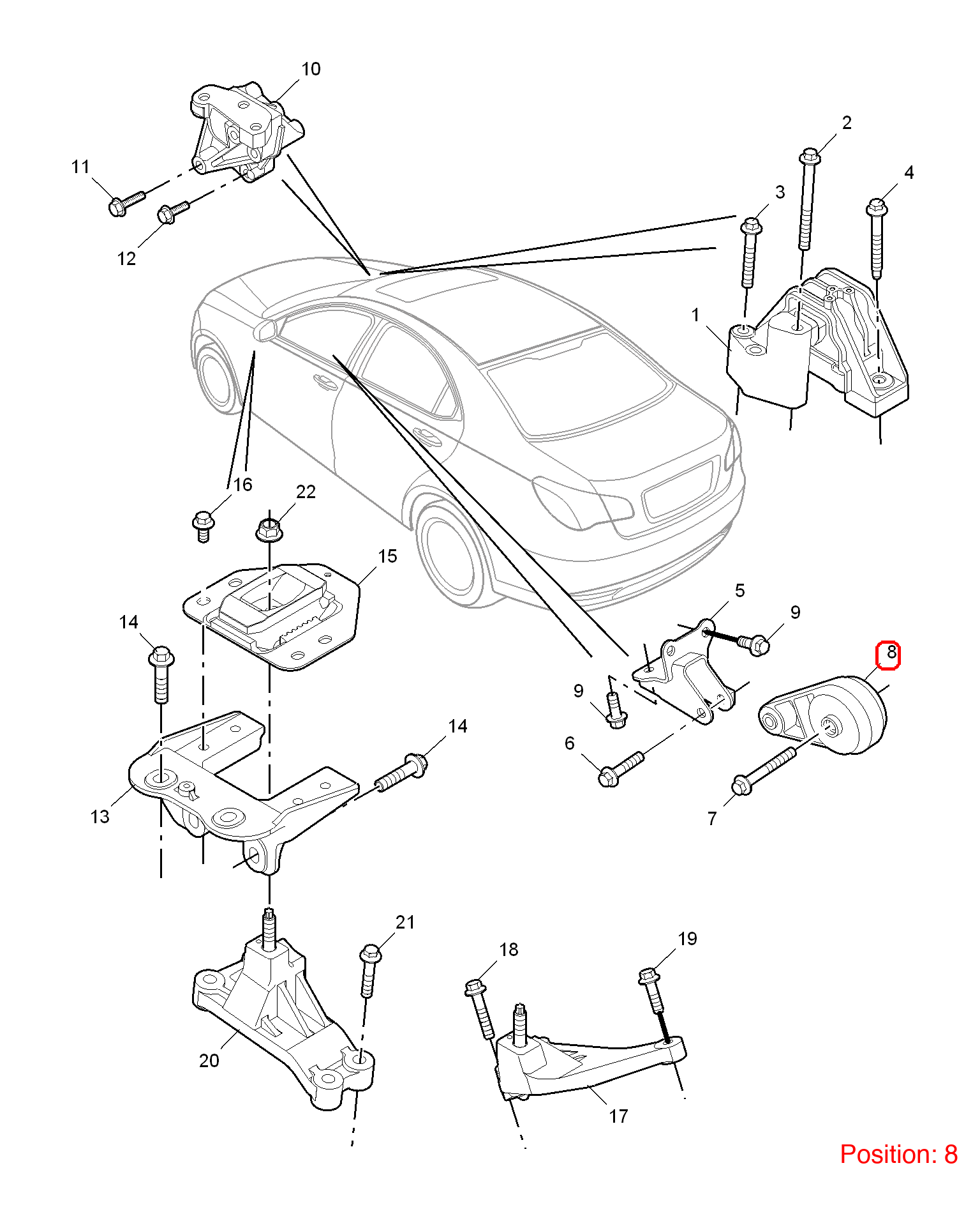 MG Engine mount OEM 10036652 FOR MG6 MG550 10036652-MG_OEM