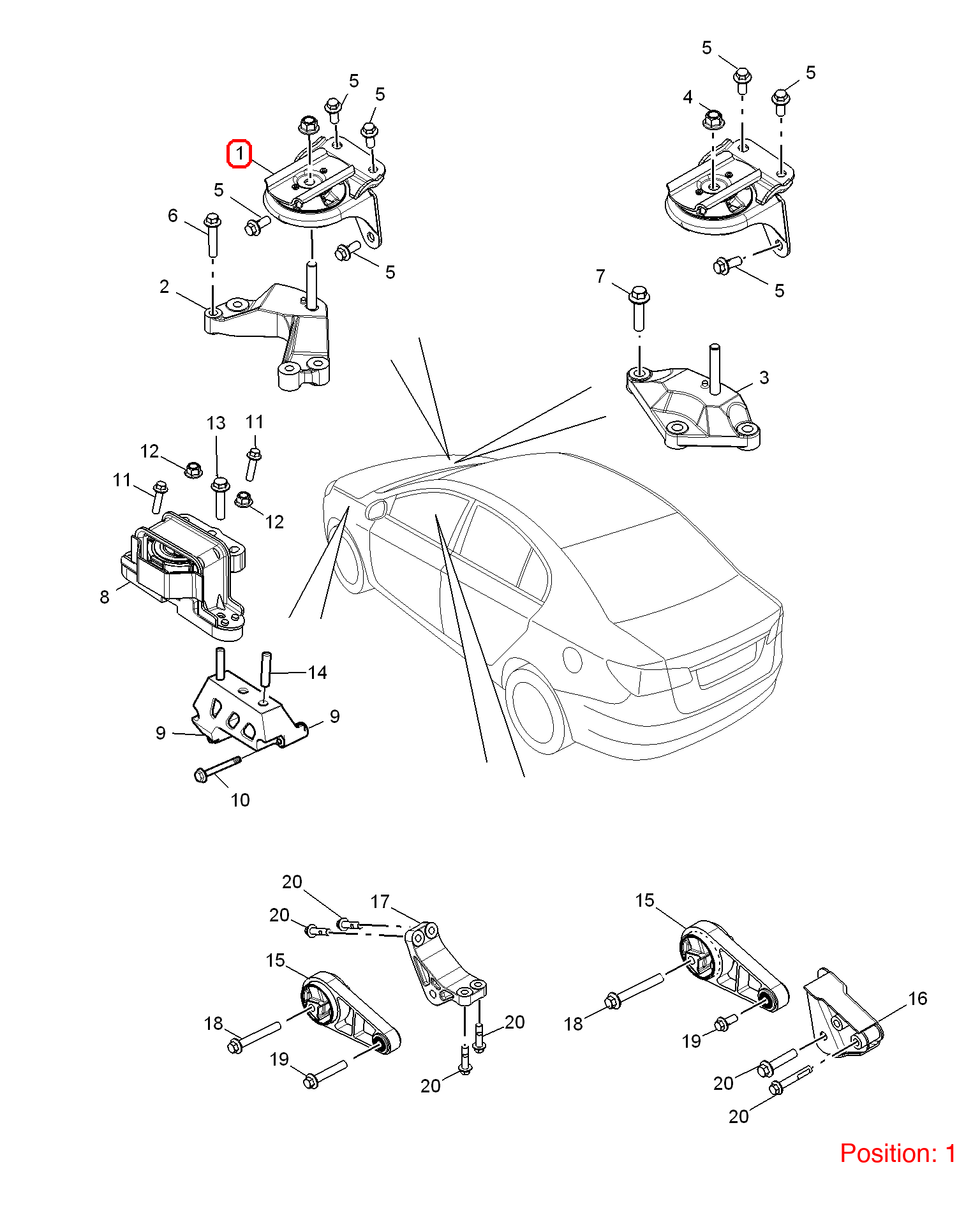 MG Transmission mount OEM 10036808 FOR MG350 MG5 10036808-MG_OEM