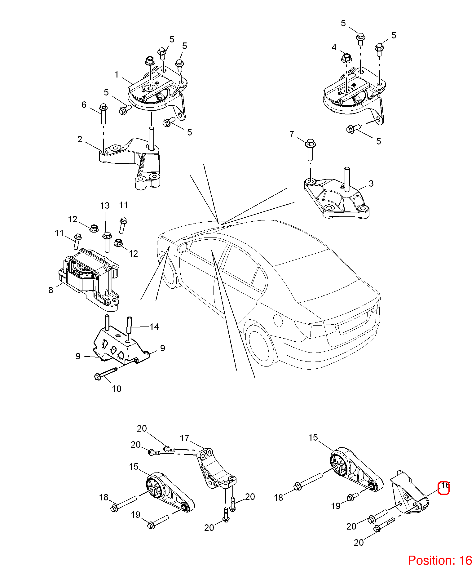 MG Engine mount bracket OEM 10036811 FOR MG350 MG5 10036811-MG_OEM