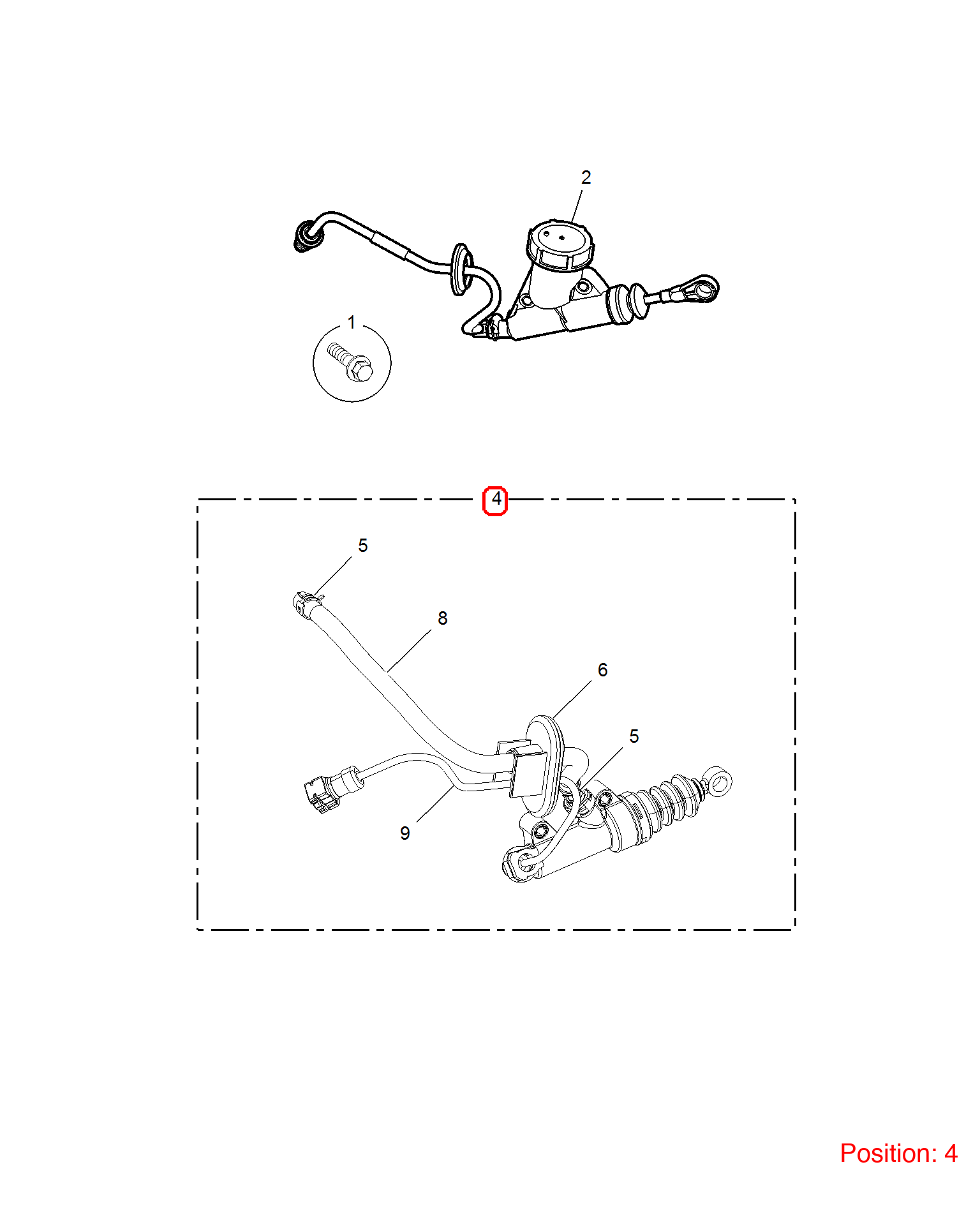 MG Clutch master cylinder OEM 10036827 FOR MG6 MG550 10036827-MG_OEM