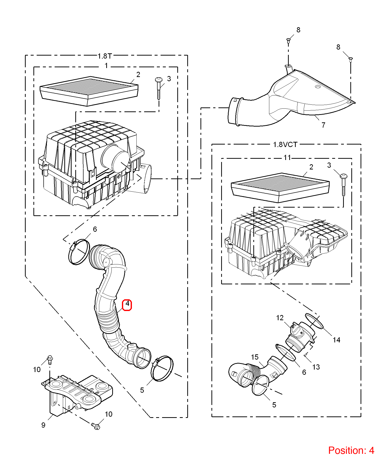 MG Air Intake Hose OEM 10037588 FOR MG6 MG550 10037588-MG_OEM
