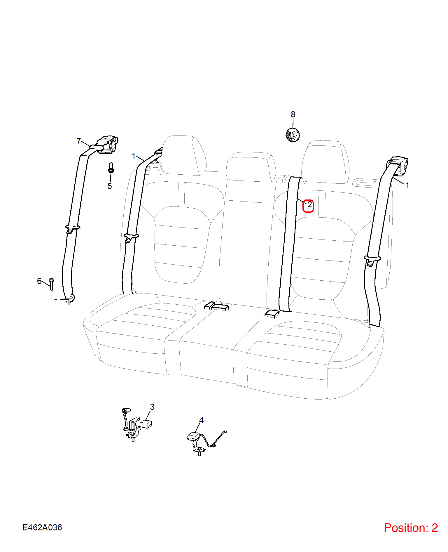 MG Seat belt OEM 10039260PHD FOR MG 10039260PHD-MG_OEM