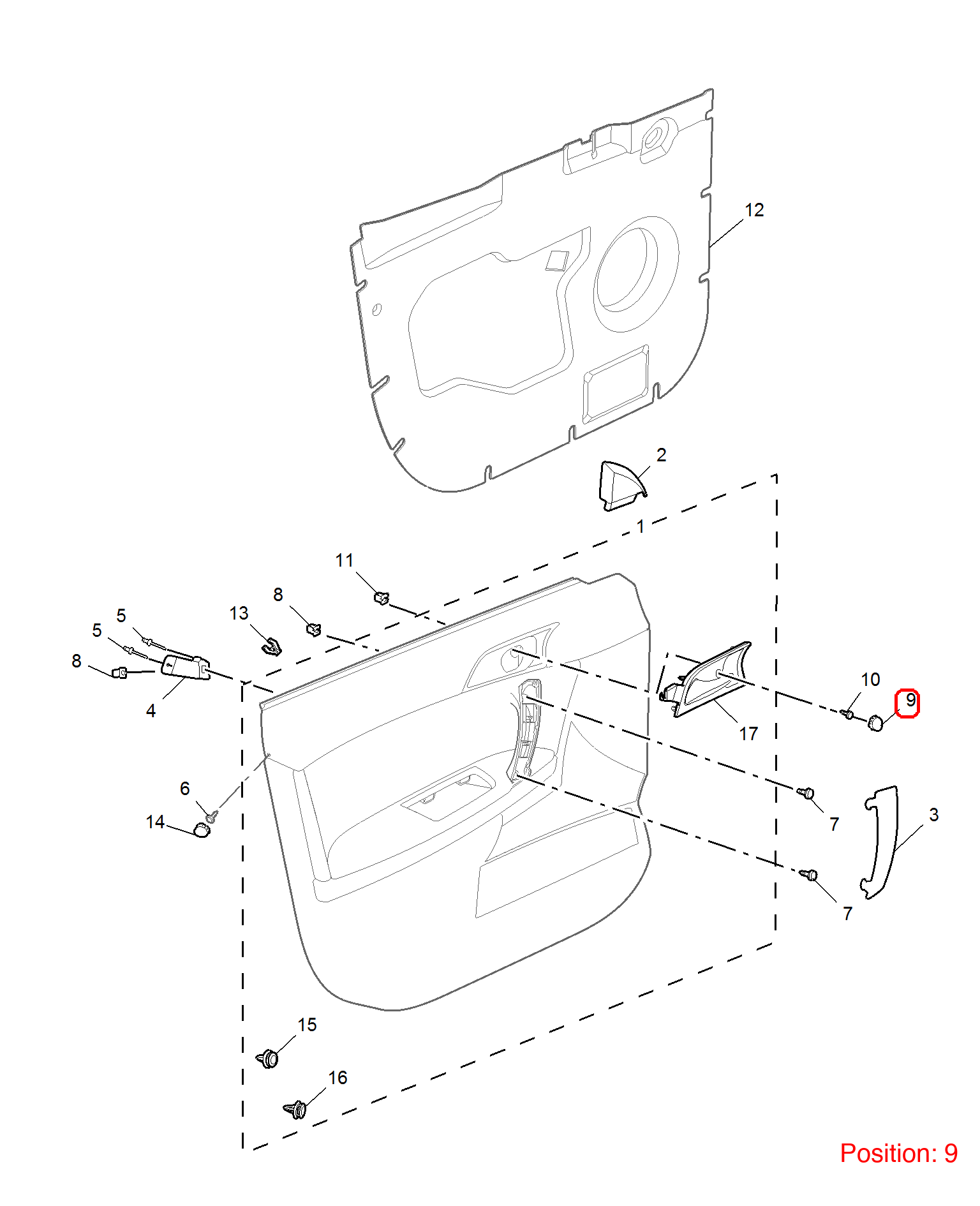 MG Trim cover OEM 10042774 FOR MG6 10042774-MG_OEM