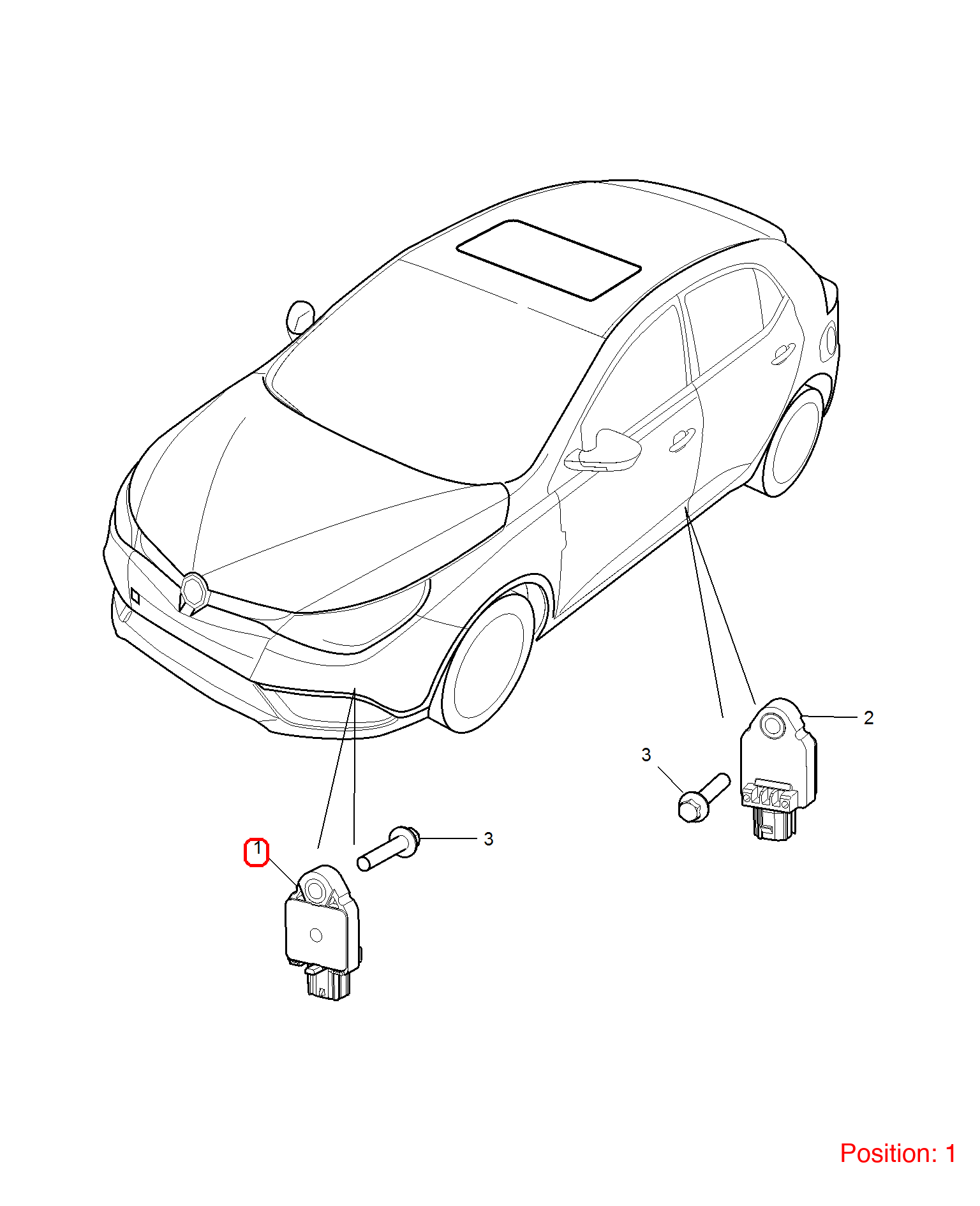MG Collision sensor OEM 10043850 FOR MG5 10043850-MG_OEM