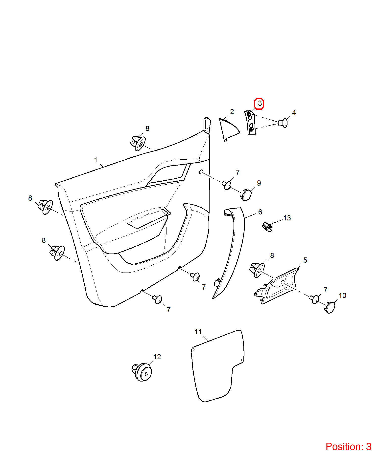 MG Trim cover OEM 10044671 FOR MG350 MG5 10044671-MG_OEM
