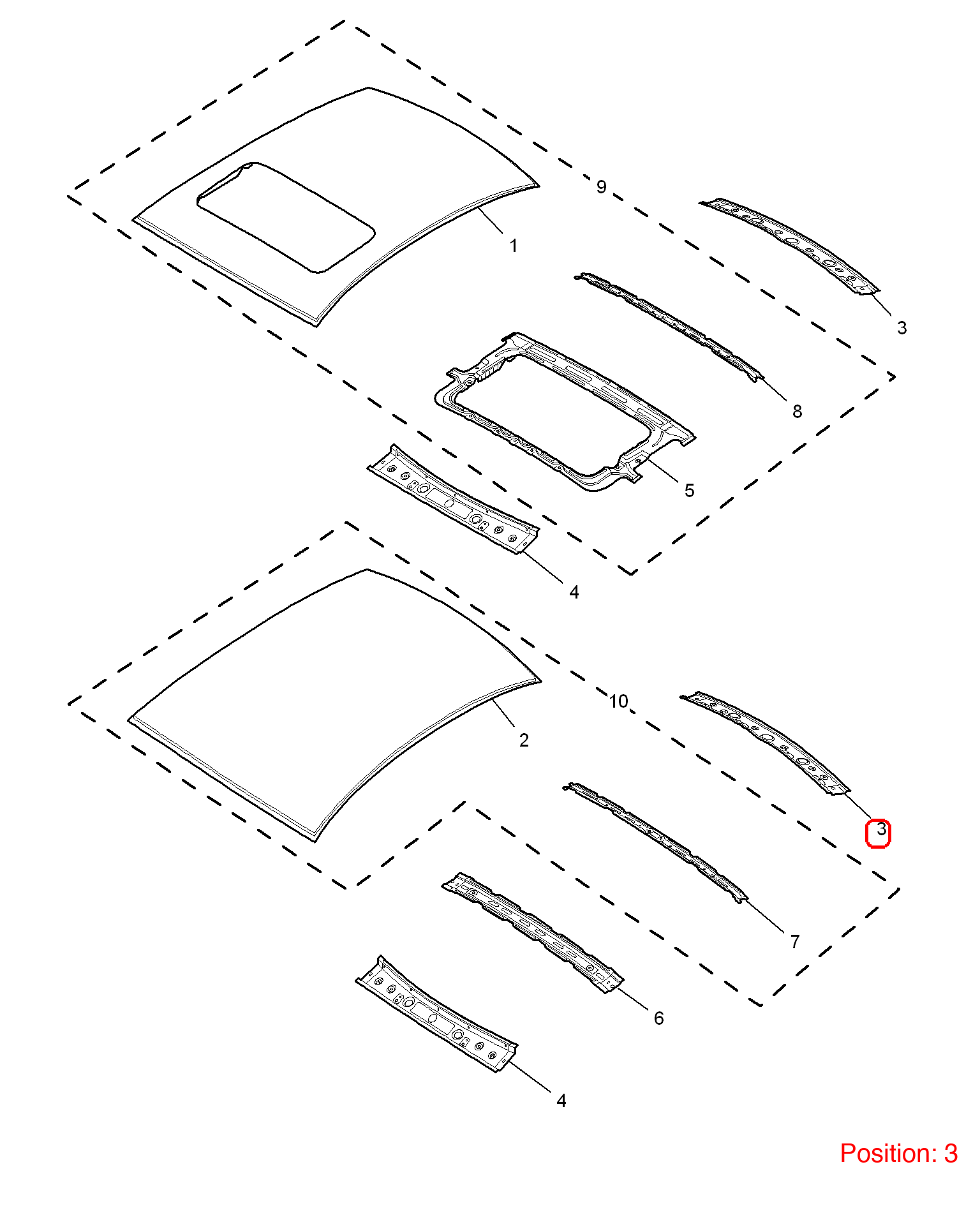 MG Roof beam OEM 10044737 FOR MG350 10044737-MG_OEM