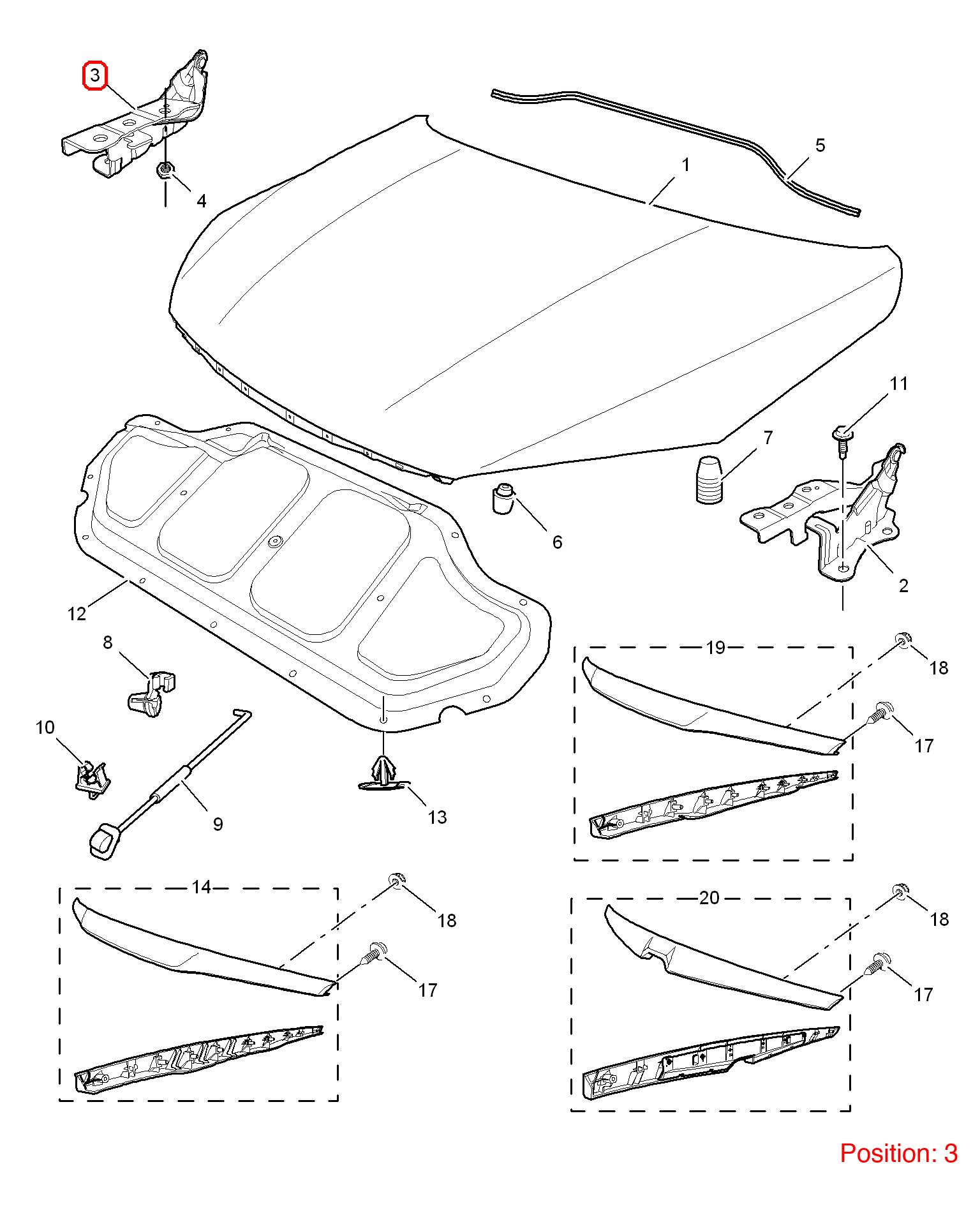 MG Hood hinge OEM 10044806 FOR MG350 10044806-MG_OEM