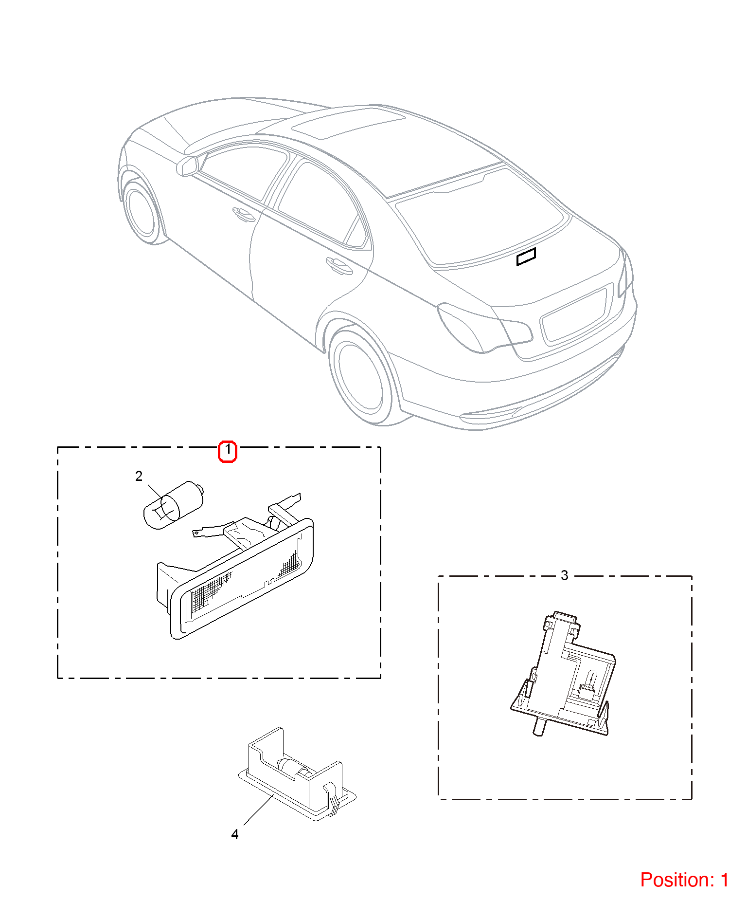 MG Luggage compartment light OEM 10045366 FOR MG6 MG550 MG750 10045366-MG_OEM
