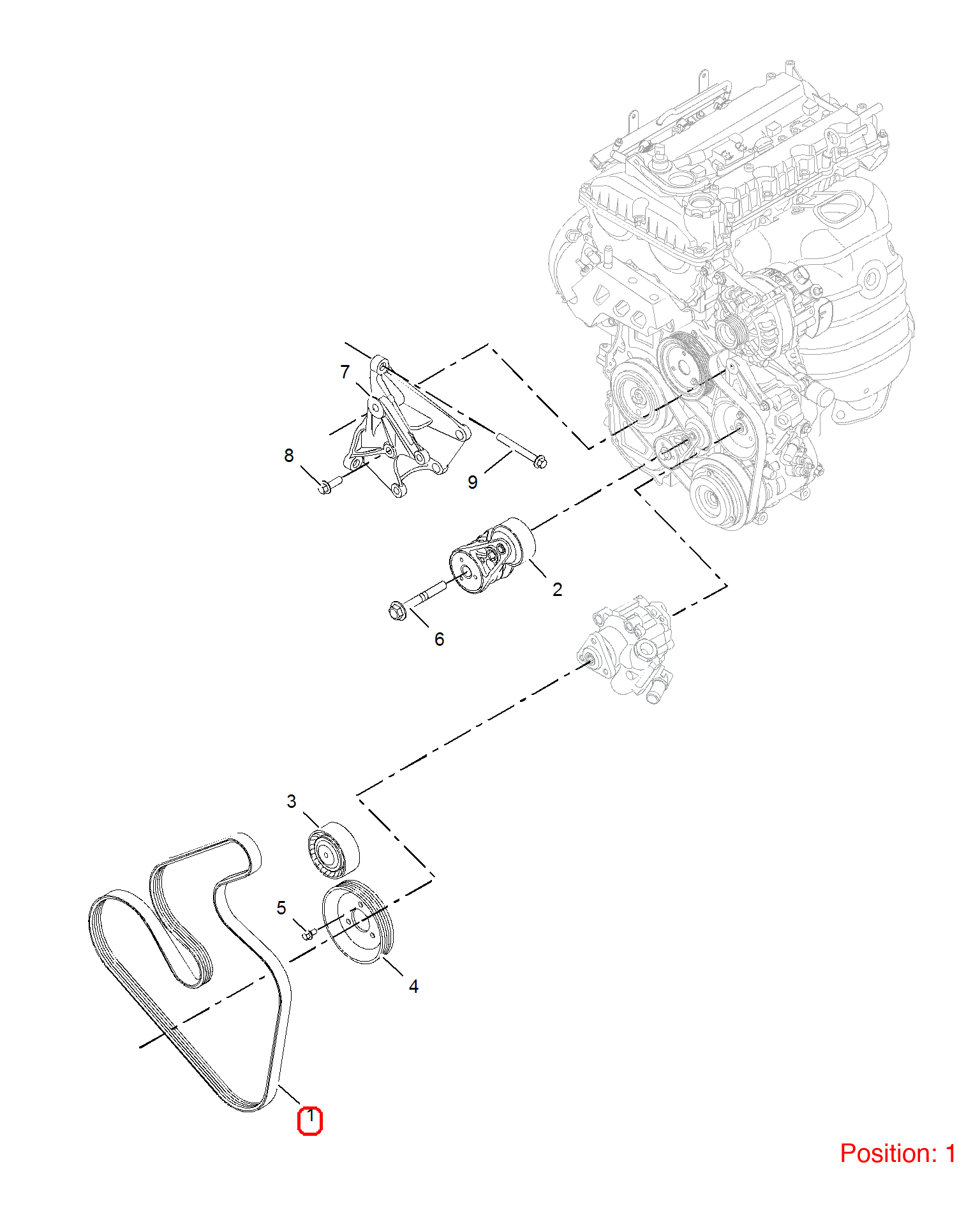 MG Engine belt OEM 10045454 FOR MG350 MG5 10045454-MG_OEM