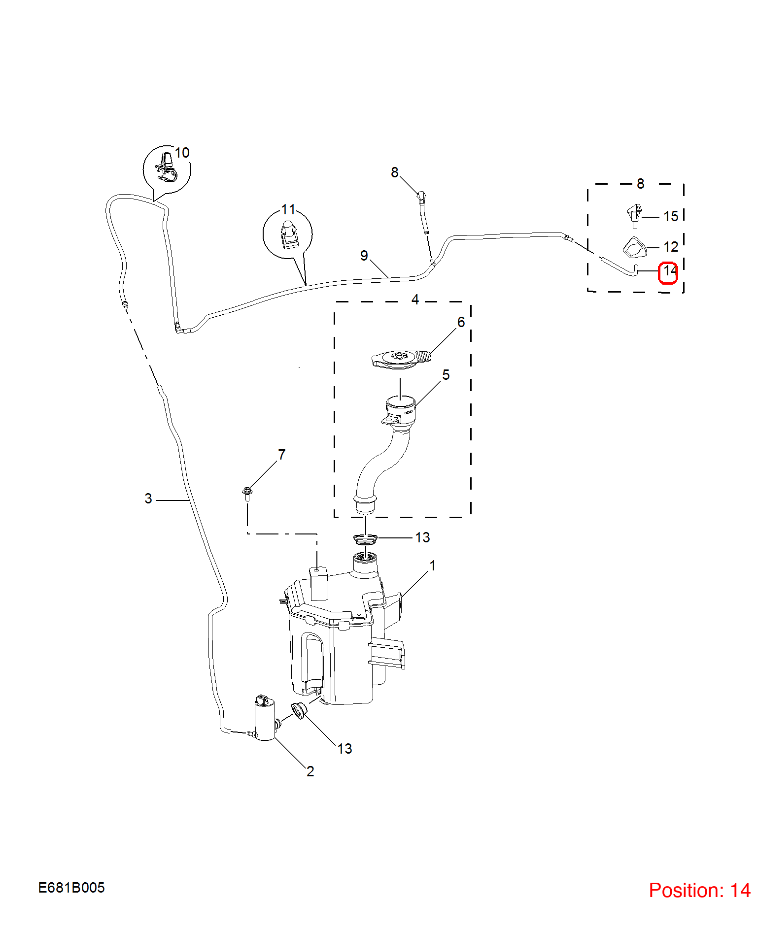 MG Wiper spray pipe OEM 10048542 FOR MG350 MG5 10048542-MG_OEM