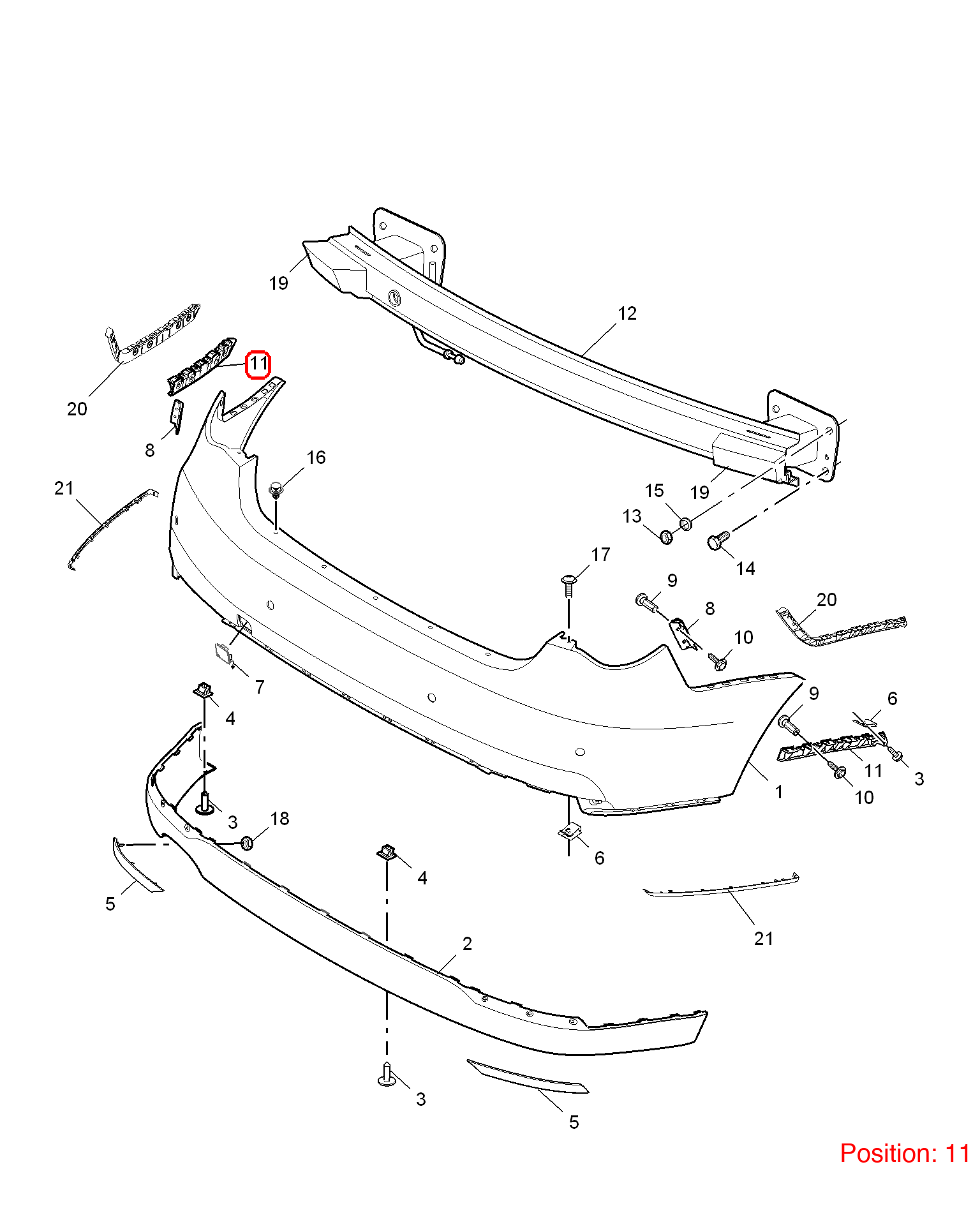 MG Bumper Cover Bracket OEM 10049088 FOR MG6 MG550 10049088-MG_OEM
